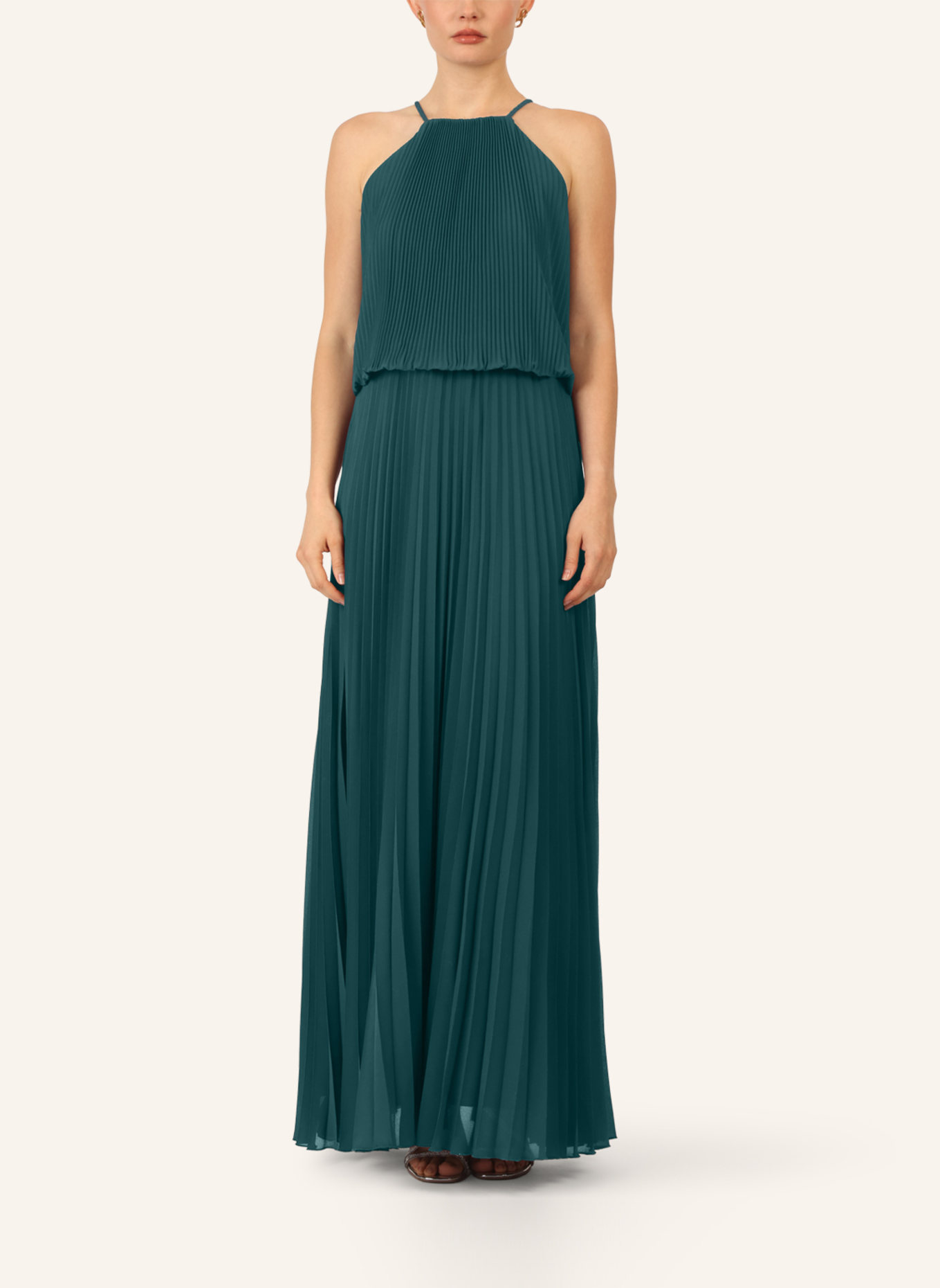 APART Chiffonkleid: DUNKELGRÜN