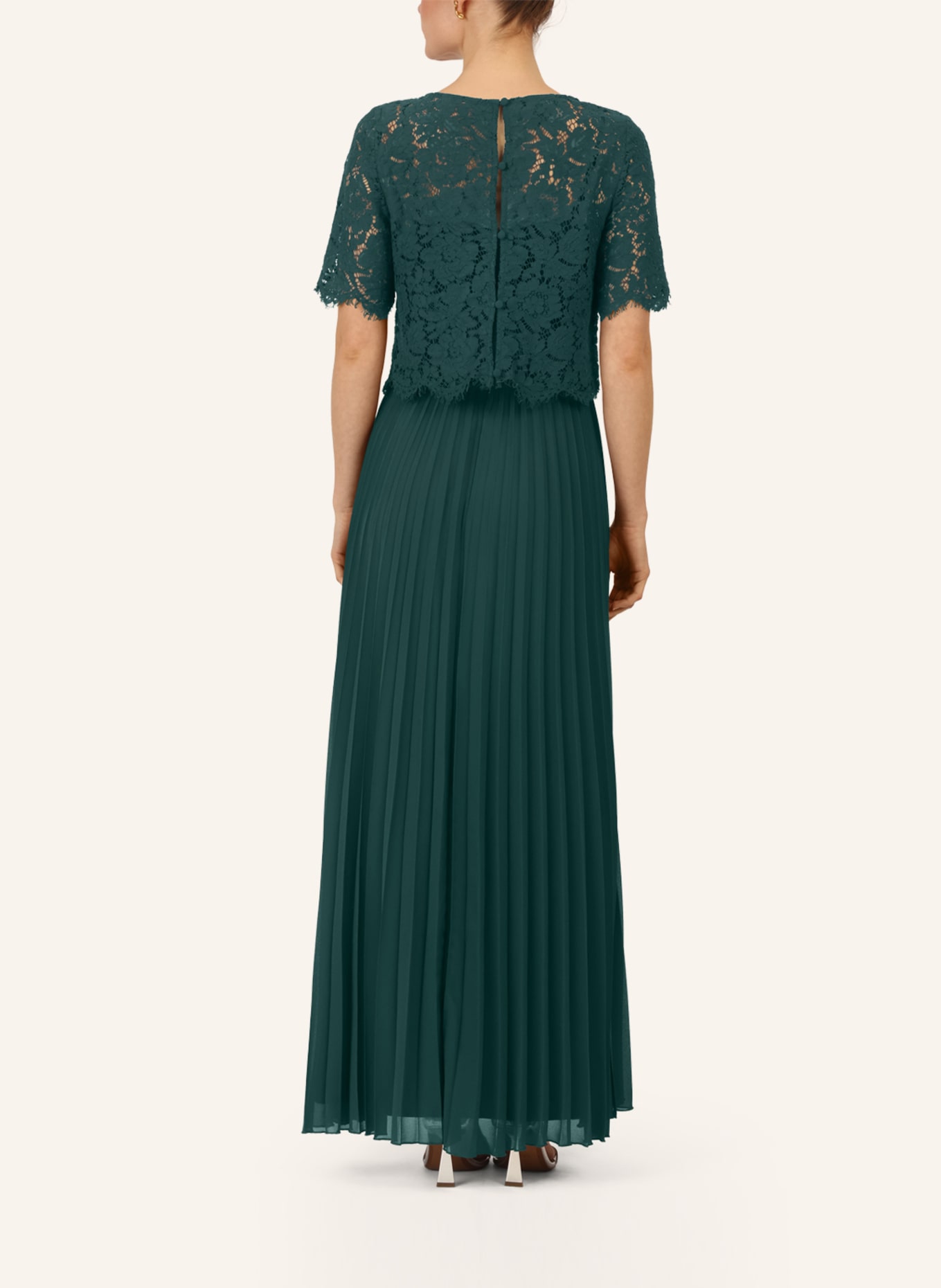 APART Abendkleid mit Spitzenjacke: DUNKELGRÜN