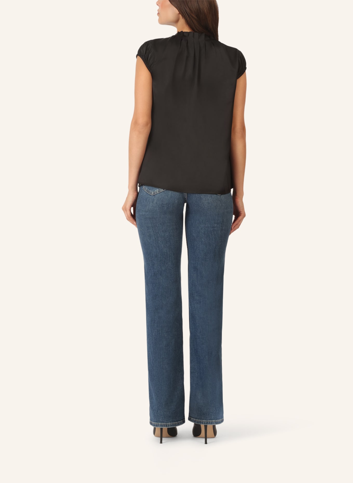 APART Satinbluse: SCHWARZ