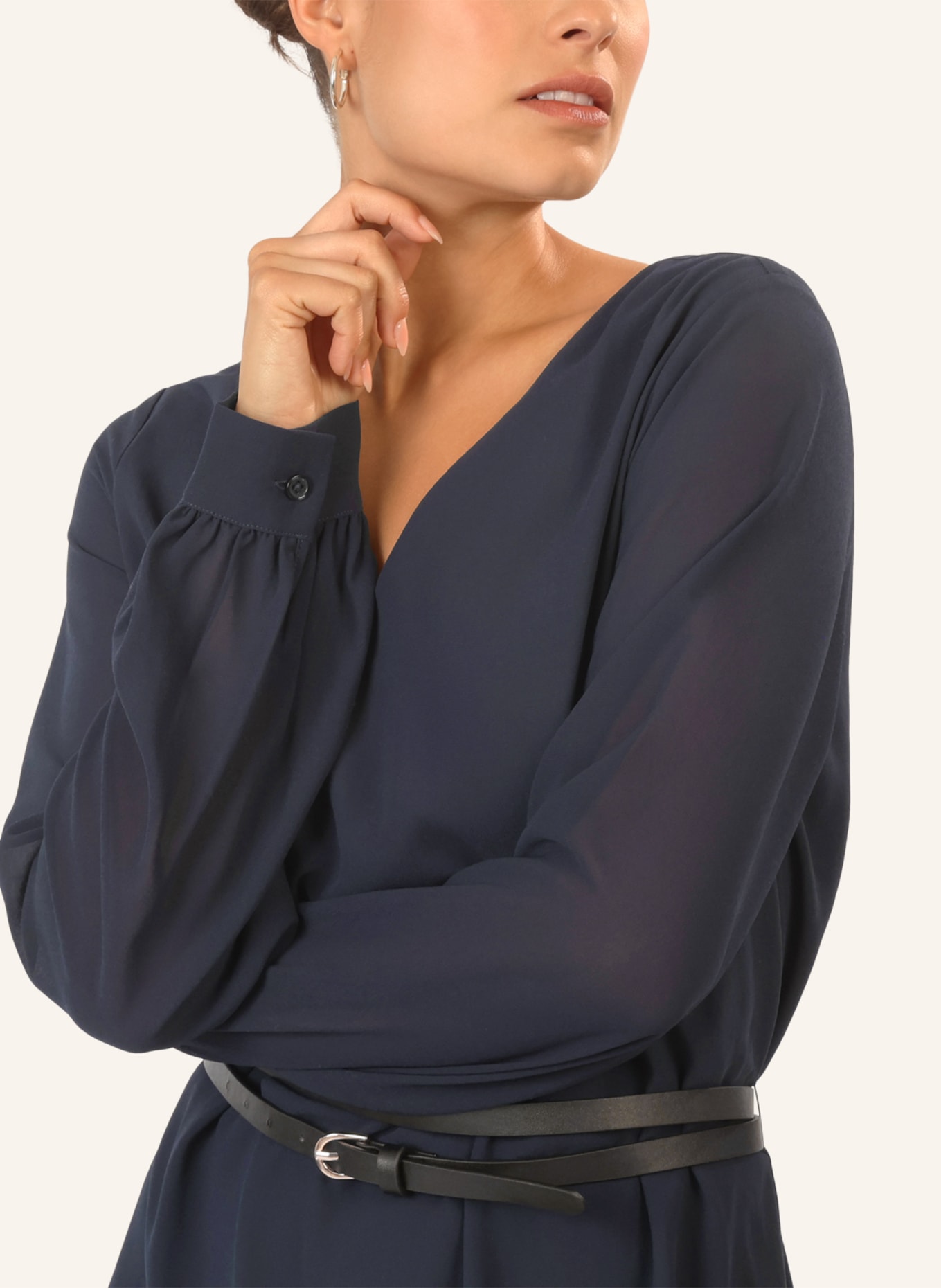 APART Chiffonkleid: DUNKELBLAU