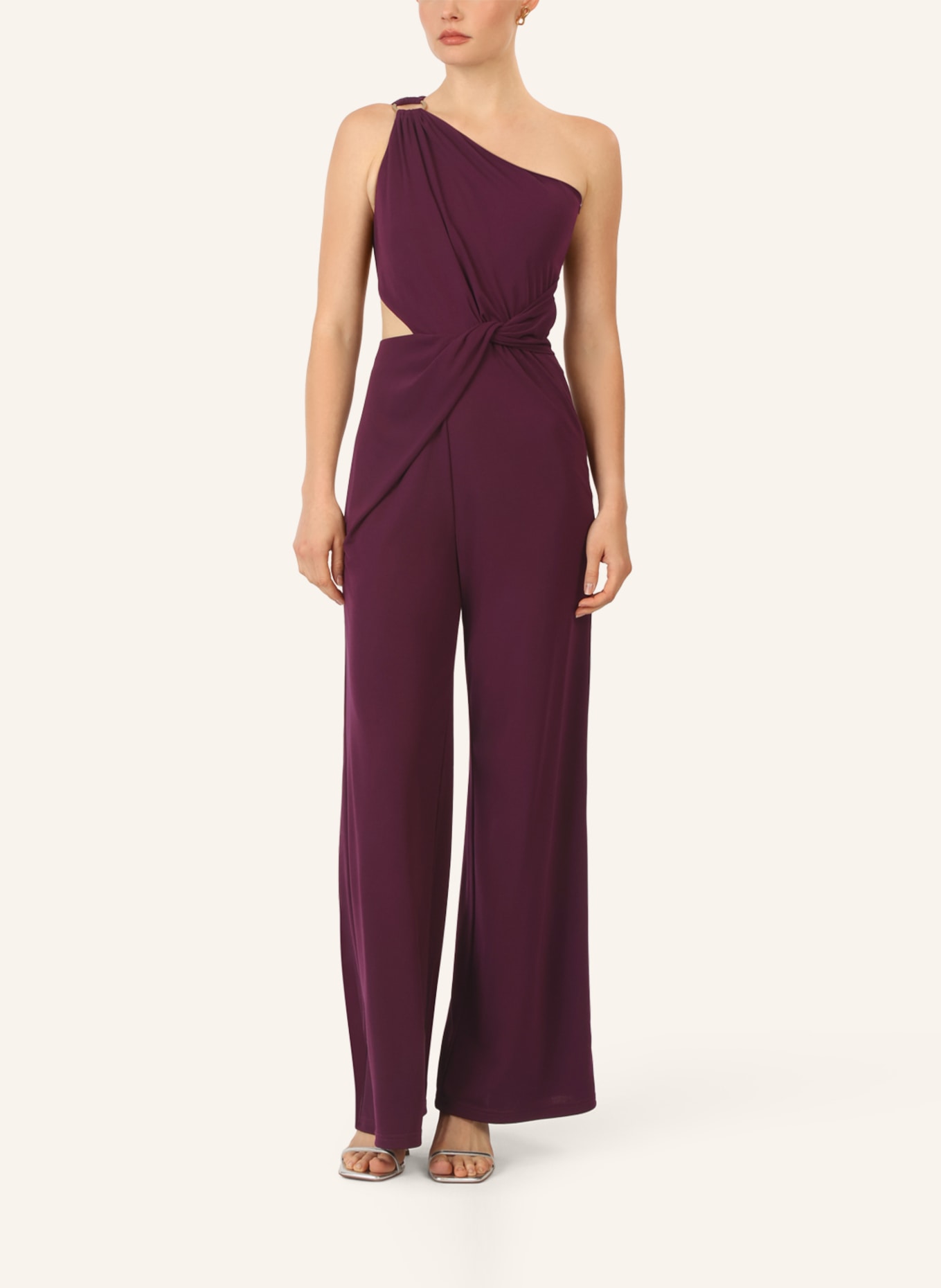 APART One-Shoulder Jerseyoverall: DUNKELLILA