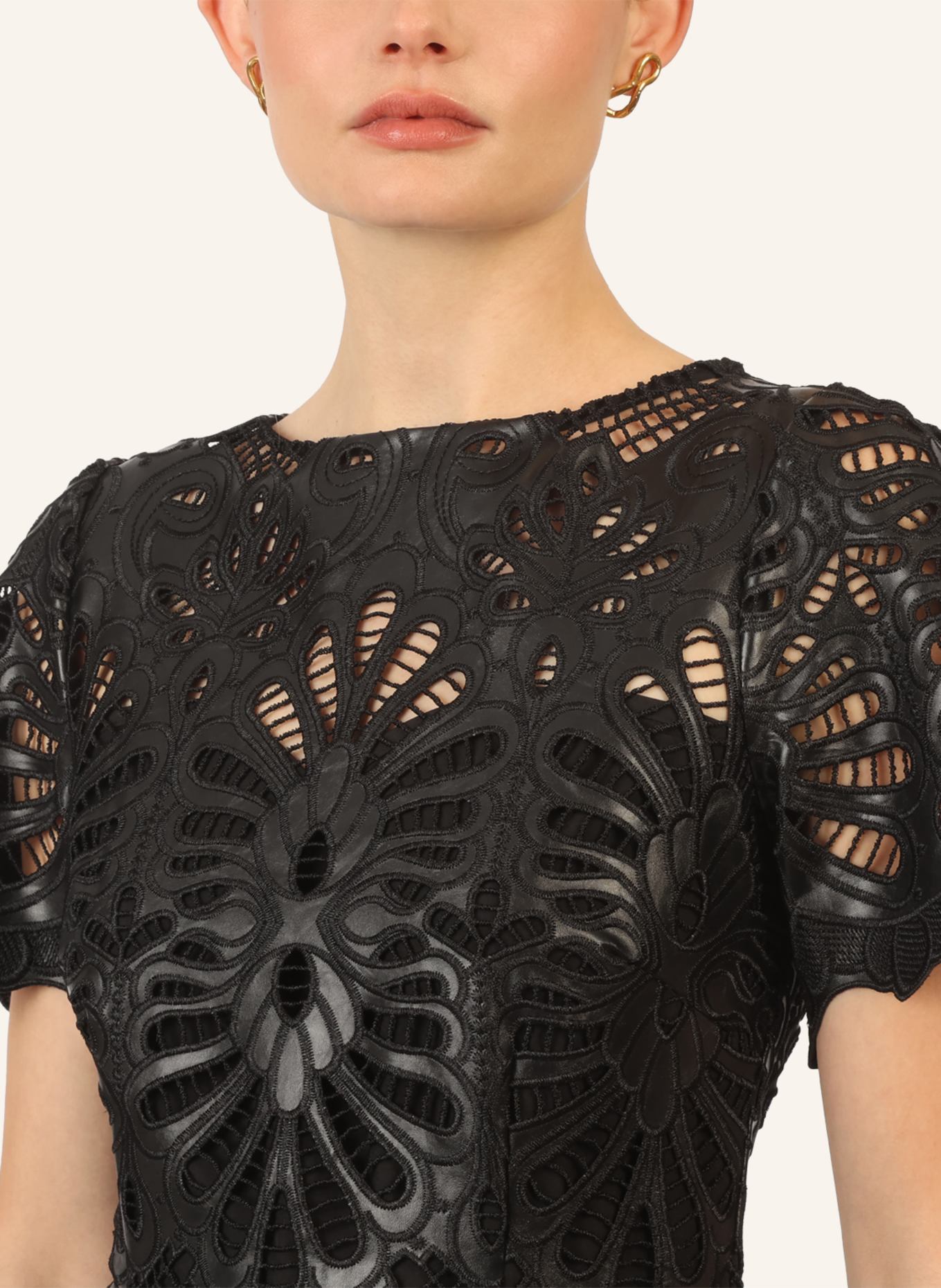 APART Kunstlederkleid: SCHWARZ