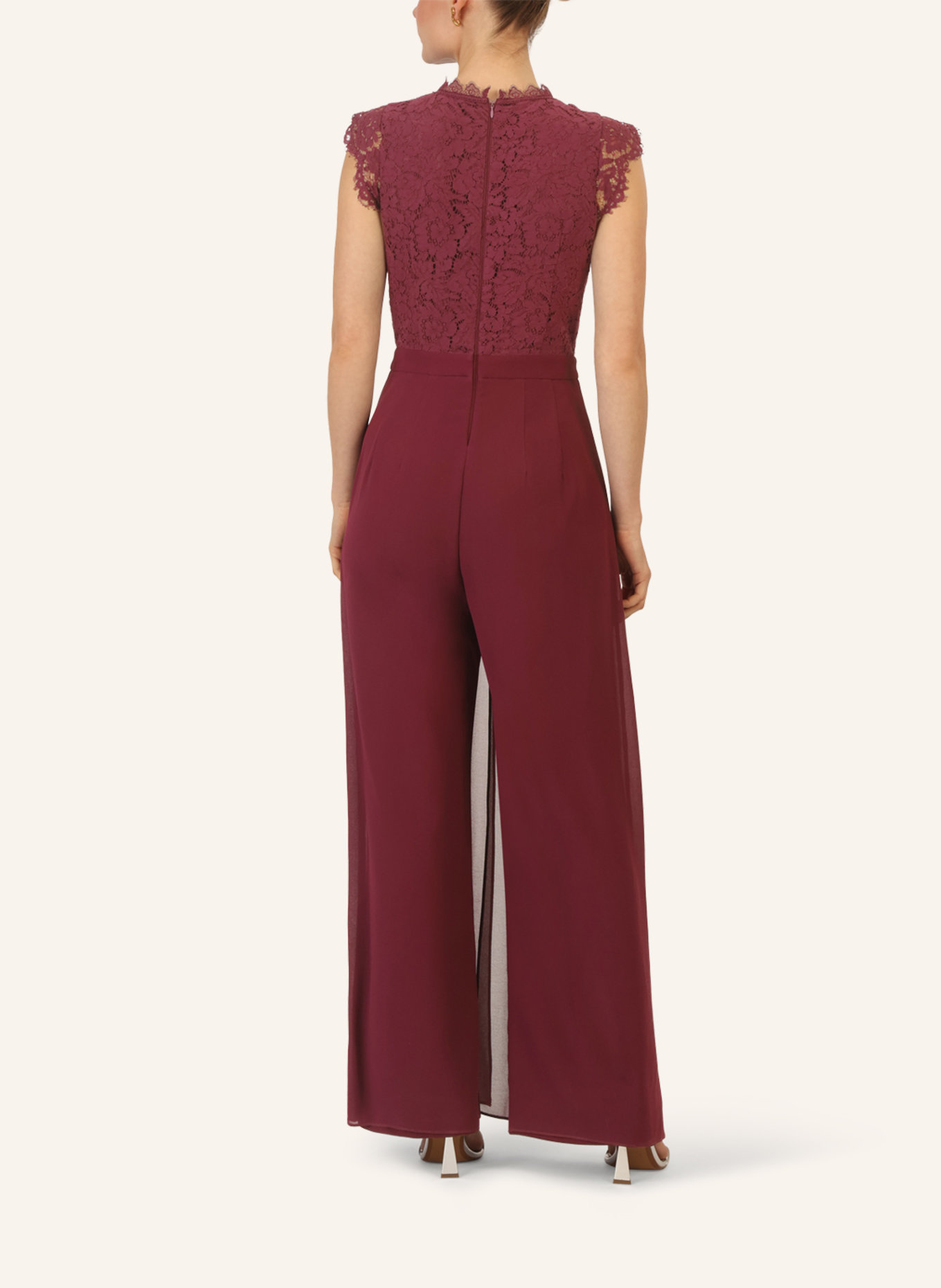 APART Jumpsuit mit Spitze: ROT