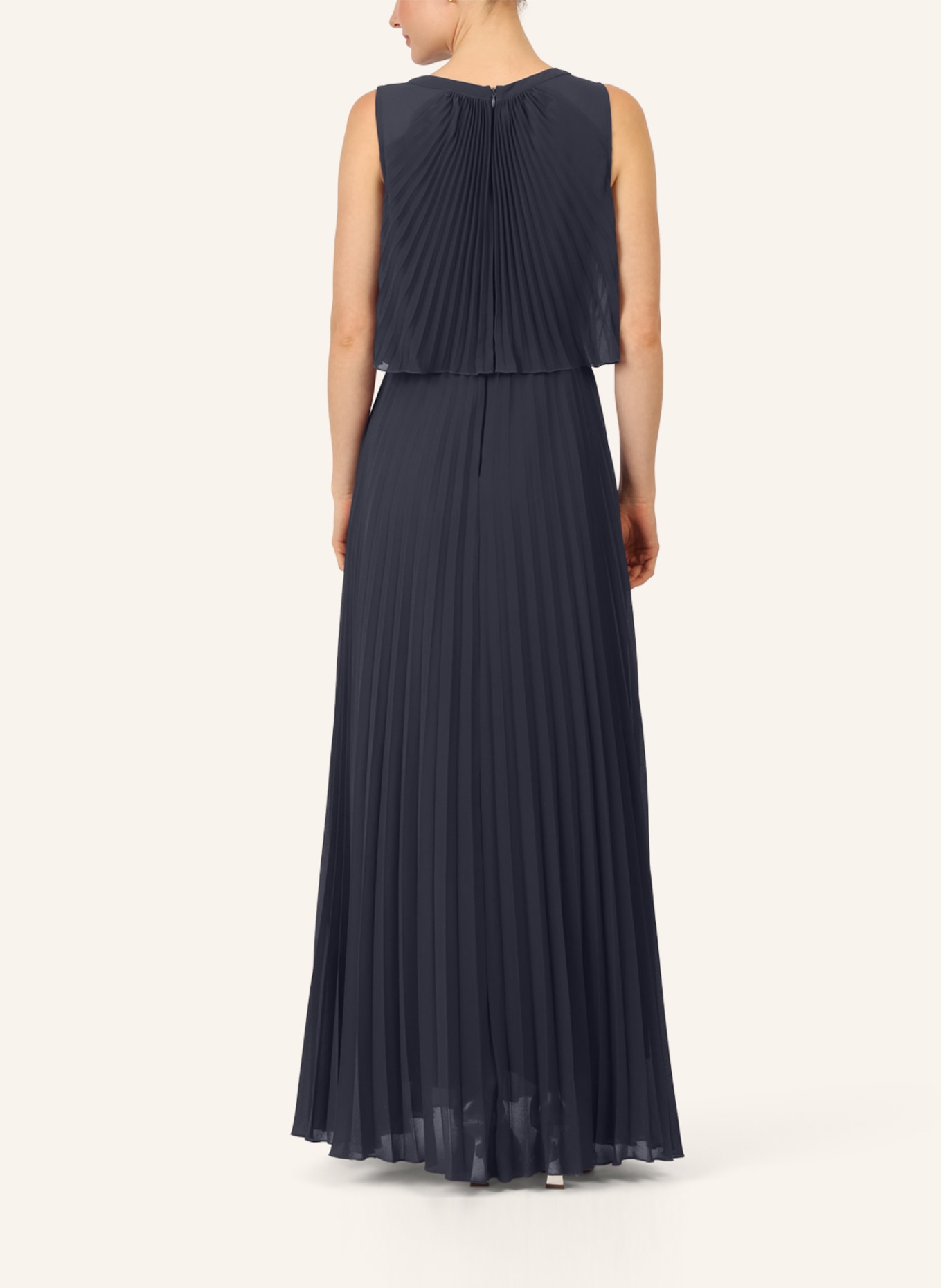 APART Abendkleid mit Plissees: DUNKELBLAU