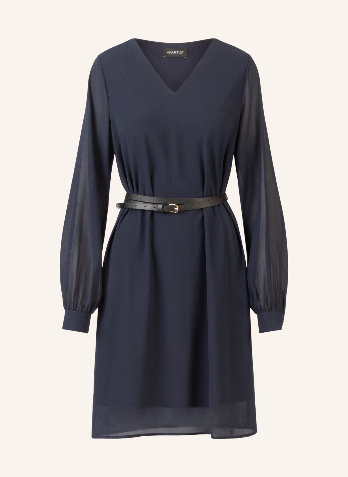 APART Chiffonkleid: DUNKELBLAU