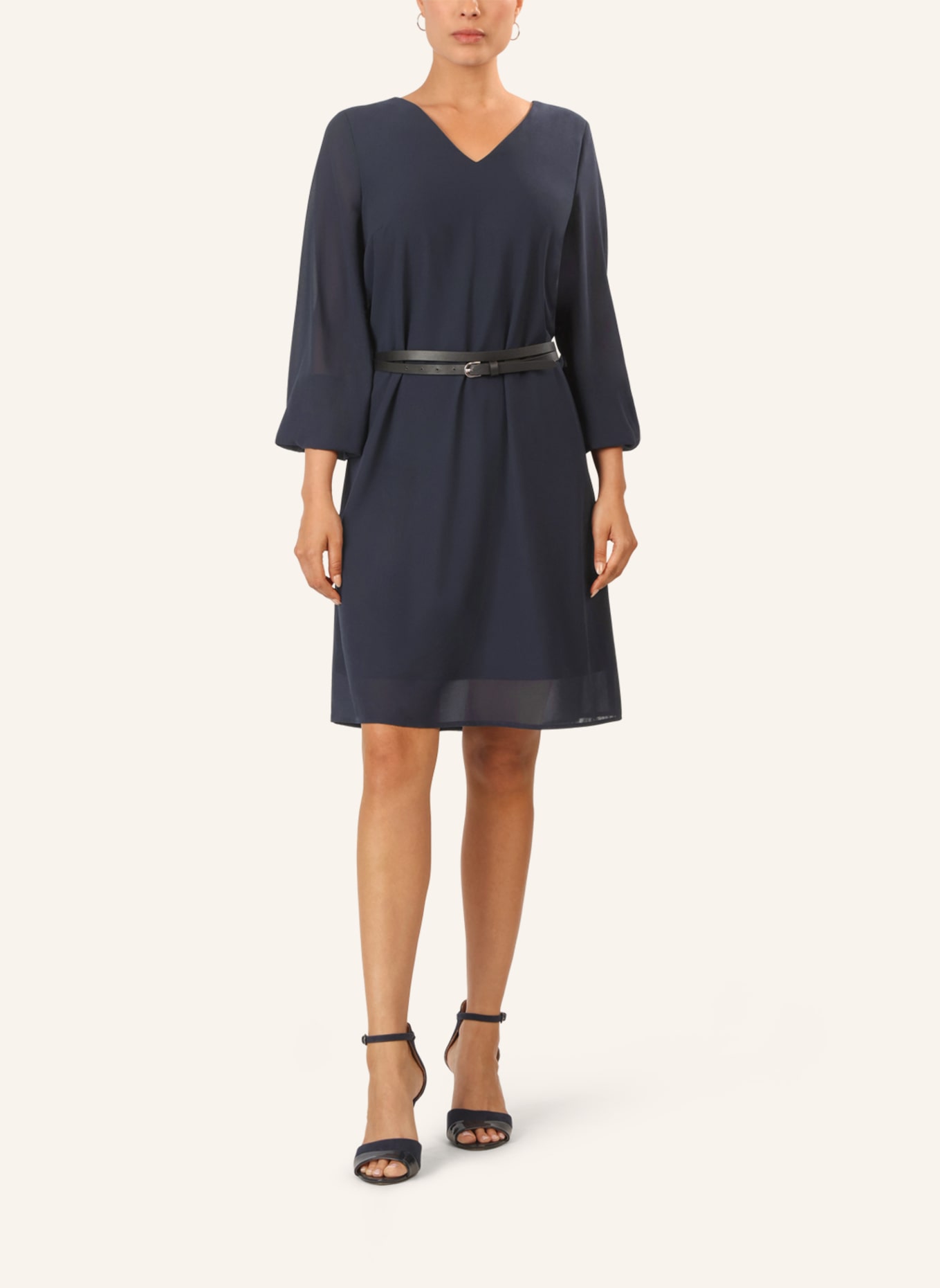 APART Chiffonkleid: DUNKELBLAU