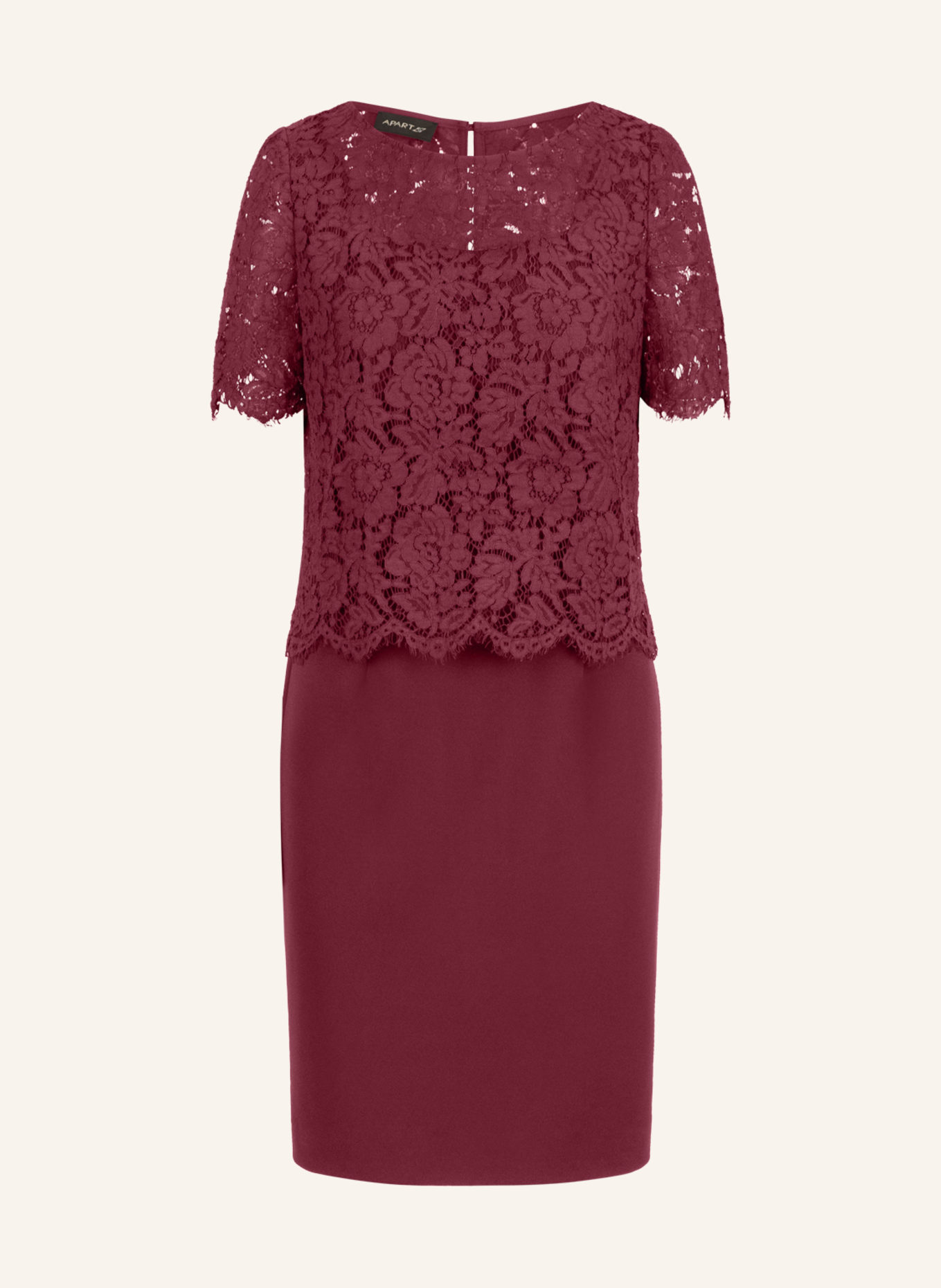 APART Etuikleid mit Spitzenjäckchen: ROT