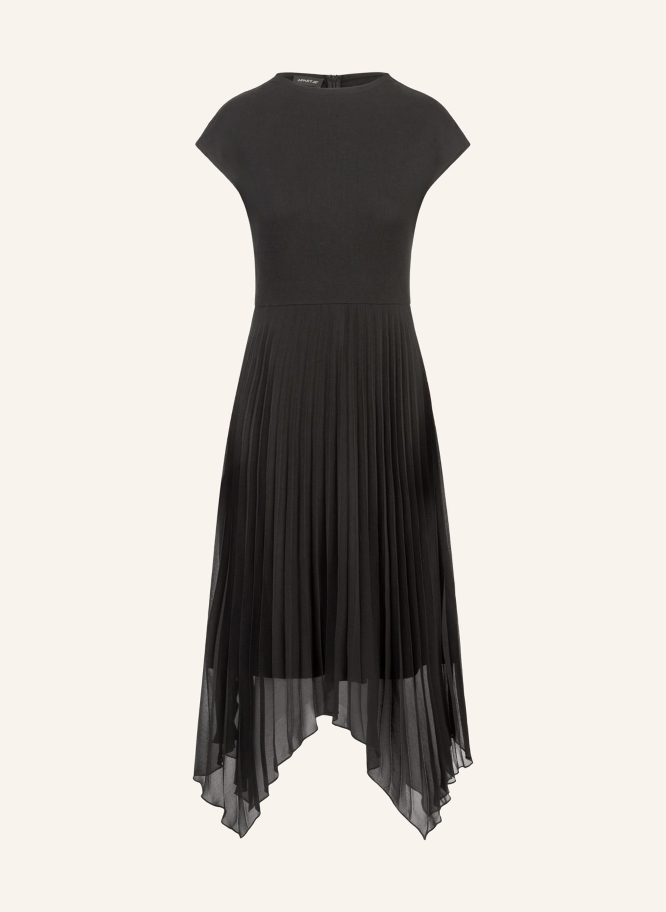 APART Midi Kleid: SCHWARZ