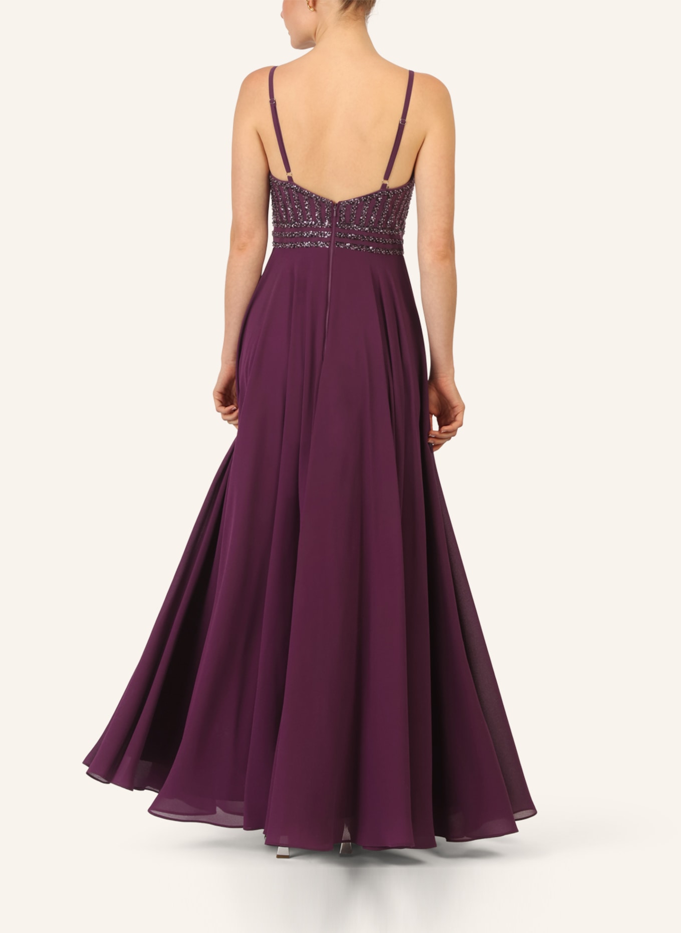 APART Abendkleid mit Pailletten: DUNKELLILA