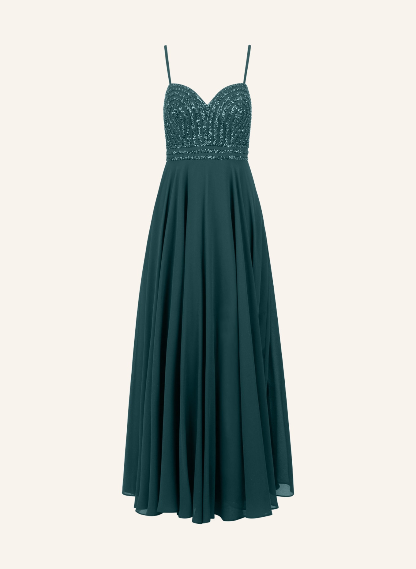 APART Abendkleid mit Pailletten: DUNKELGRÜN