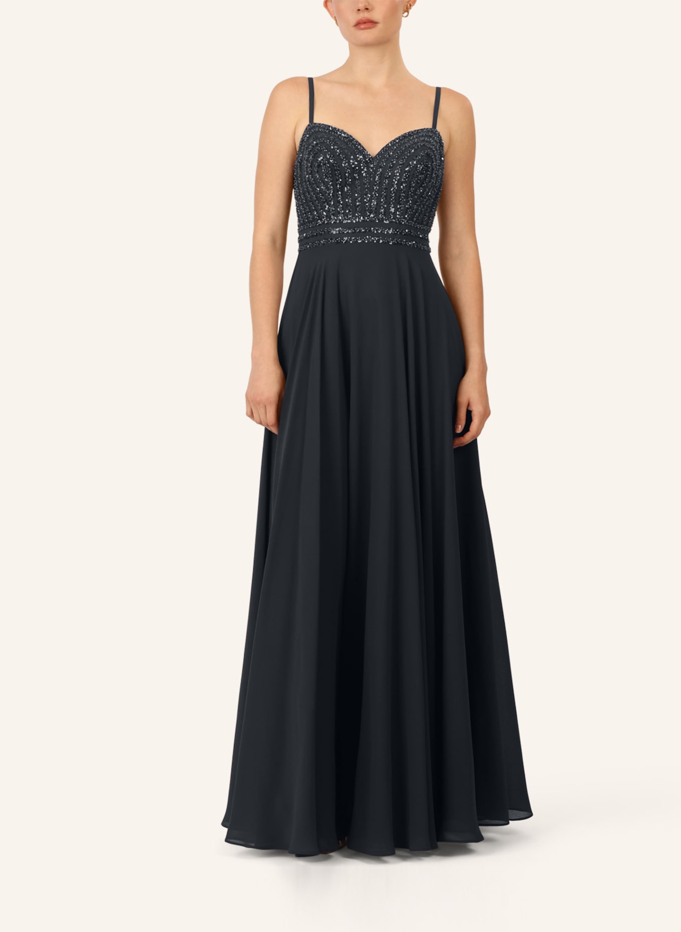 APART Abendkleid mit Pailletten: SCHWARZ