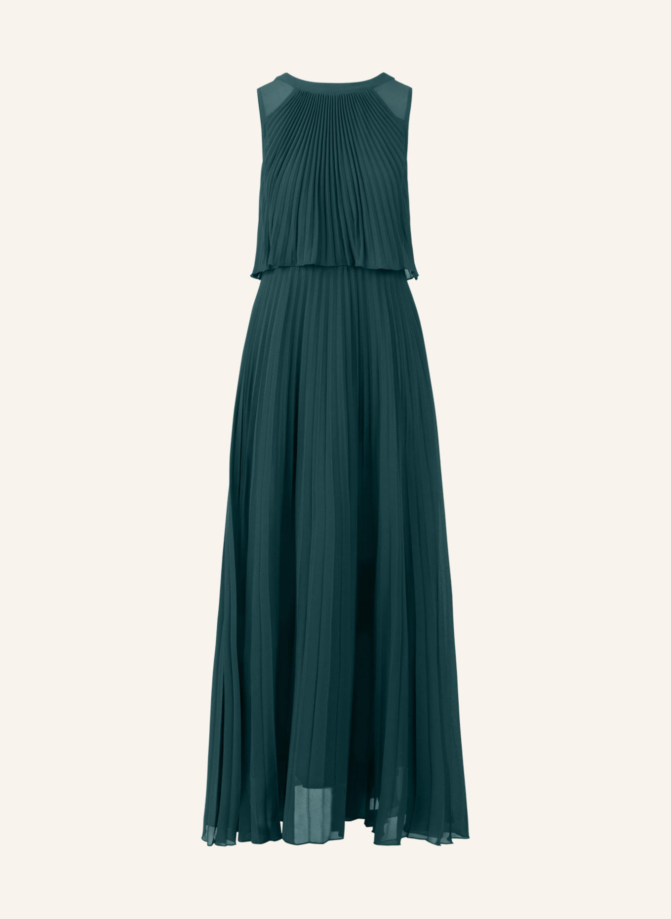 APART Abendkleid mit Plissees: DUNKELGRÜN