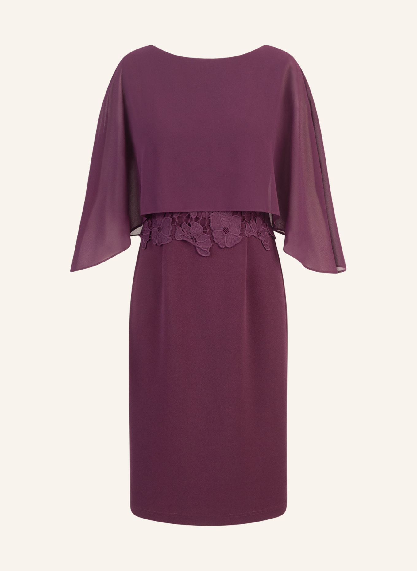 APART Kleid mit Chiffoncape: DUNKELLILA