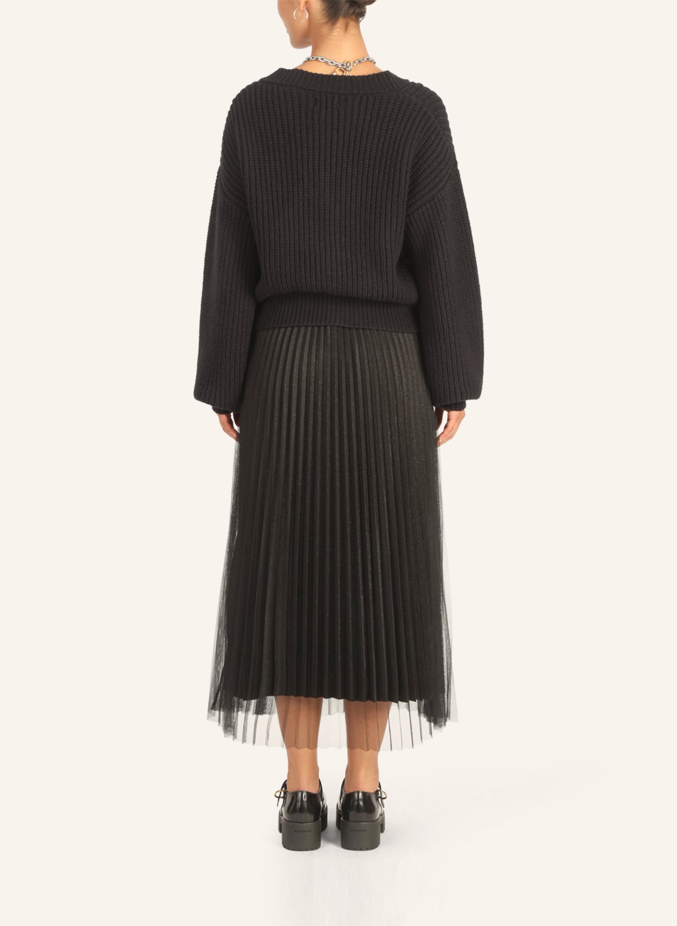 APART Oversized Strickjacke: SCHWARZ