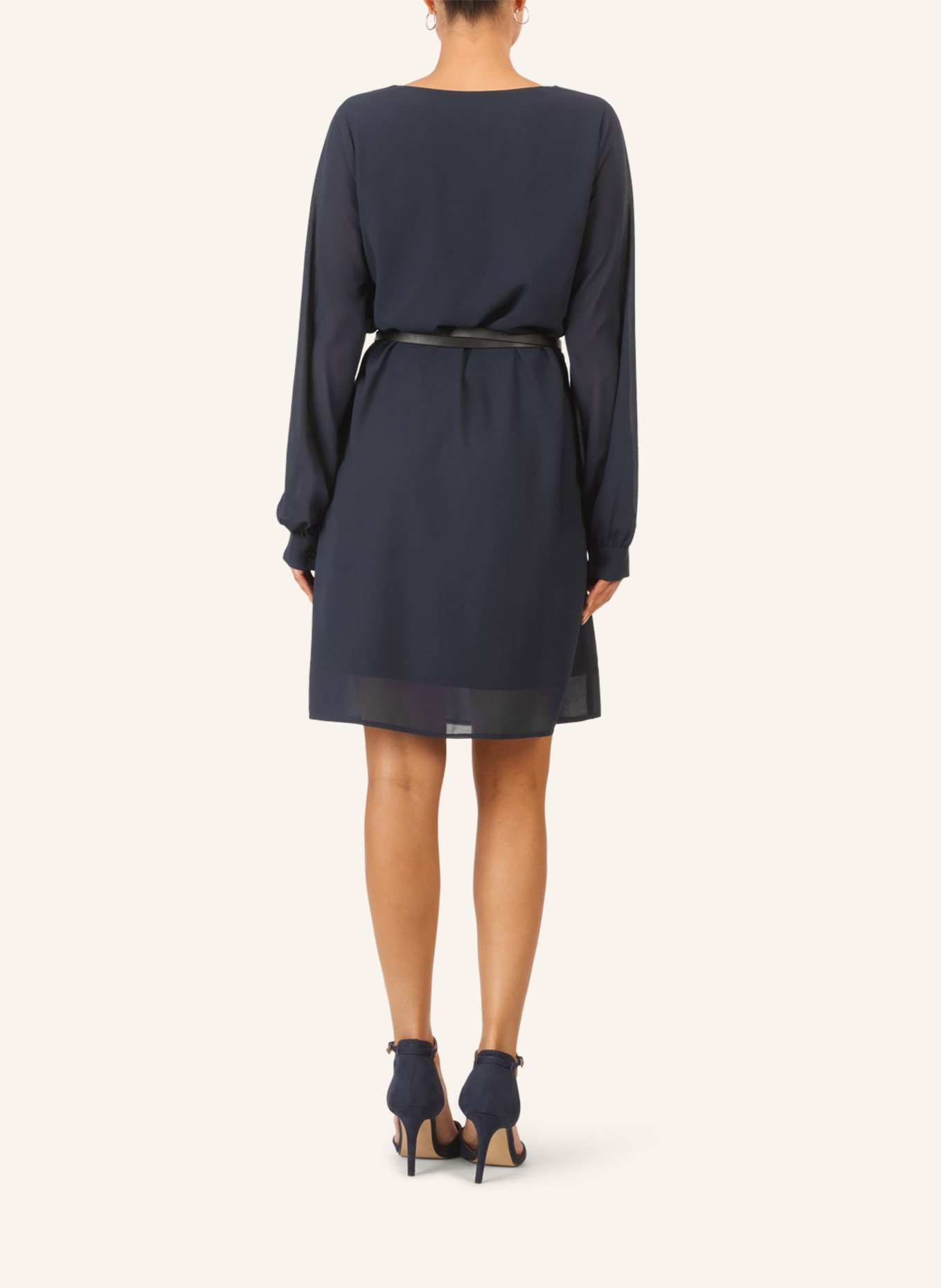 APART Chiffonkleid: DUNKELBLAU