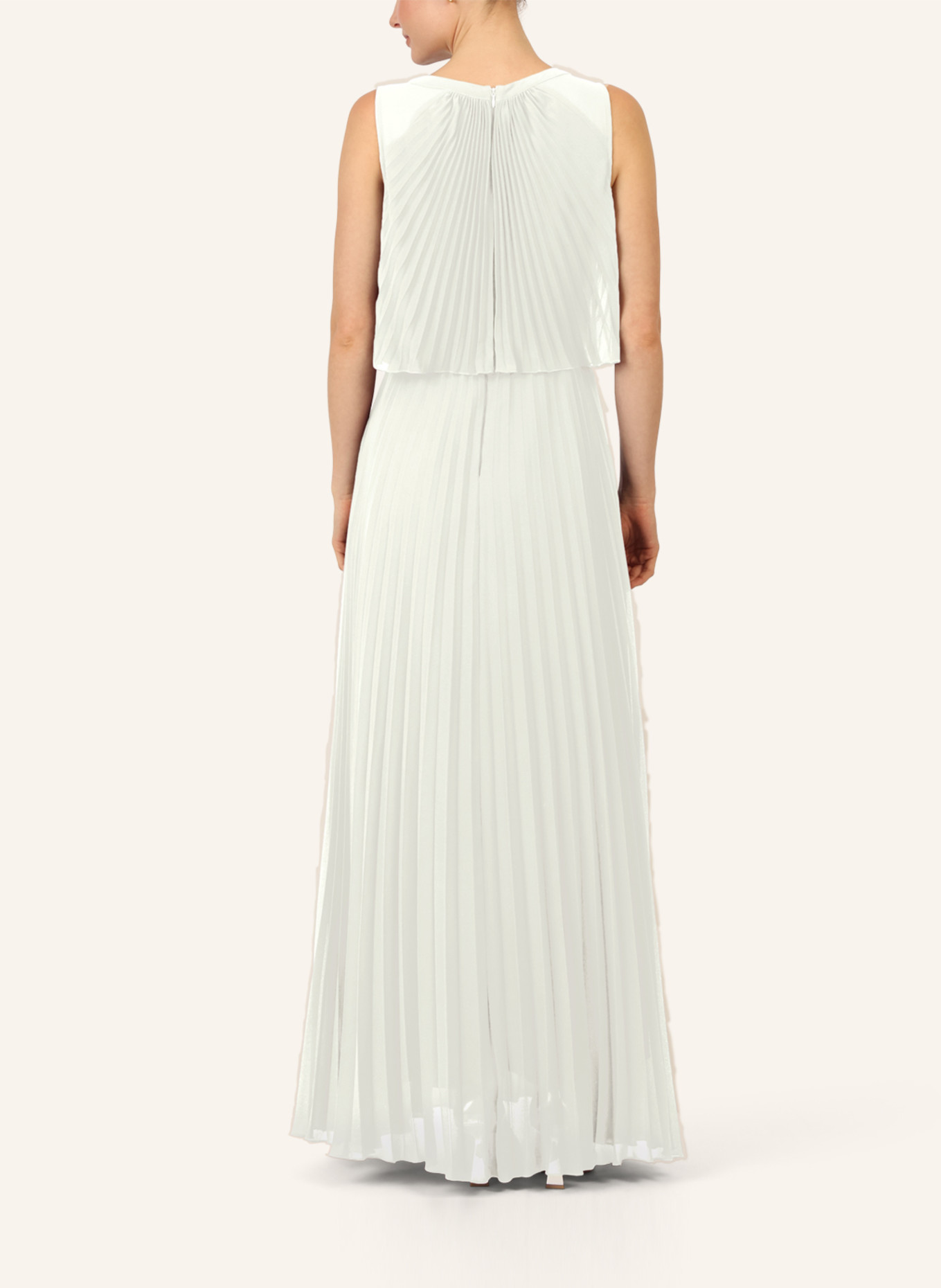 APART Abendkleid mit Plissees: CREME