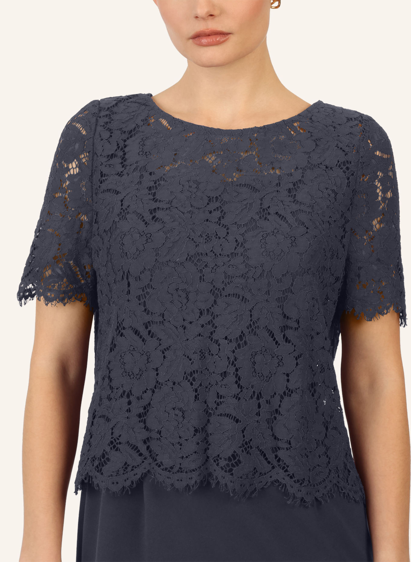 APART Etuikleid mit Spitzenjäckchen: DUNKELBLAU