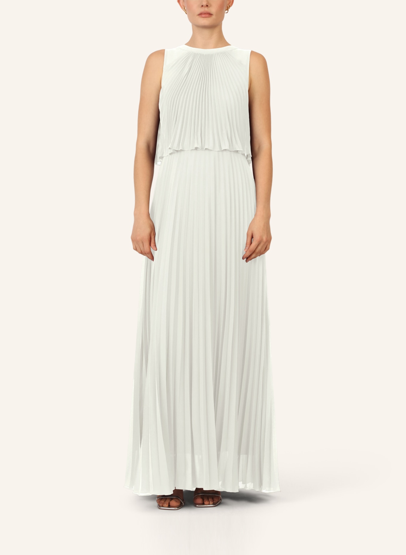APART Abendkleid mit Plissees: CREME