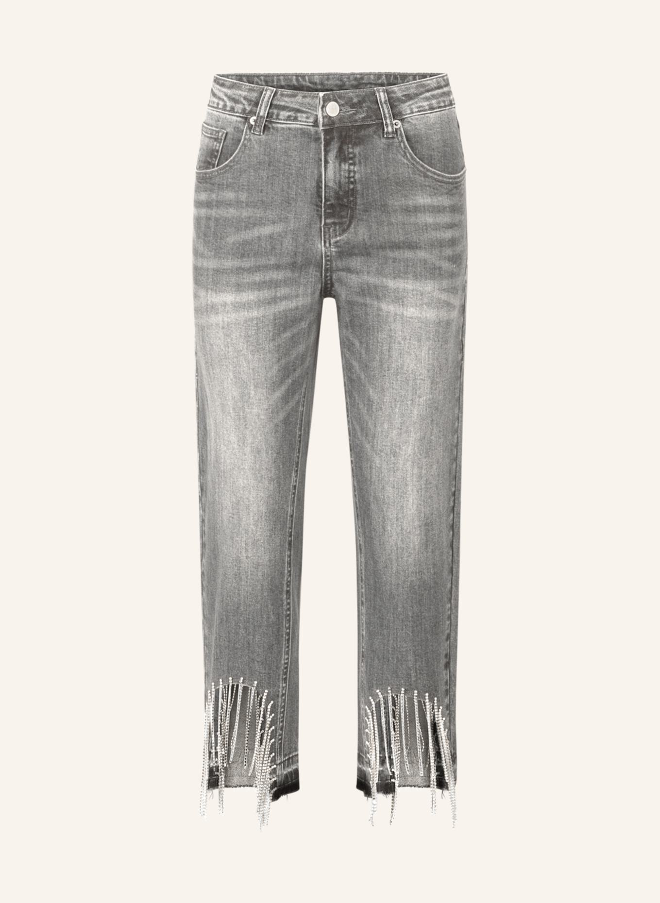 APART Mom Jeans mit Kristallsteinen: GRAU