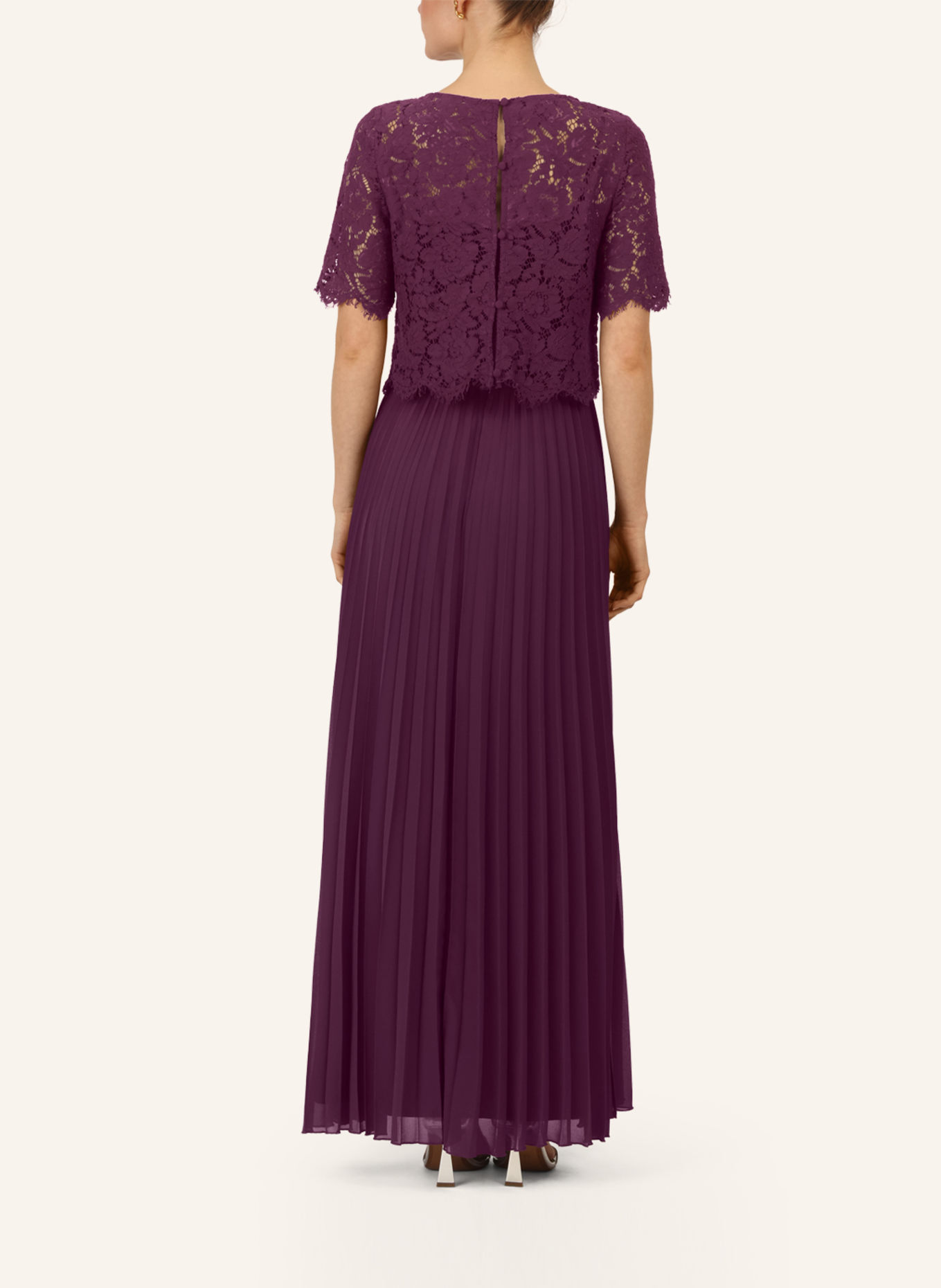 APART Abendkleid mit Spitzenjacke: DUNKELLILA