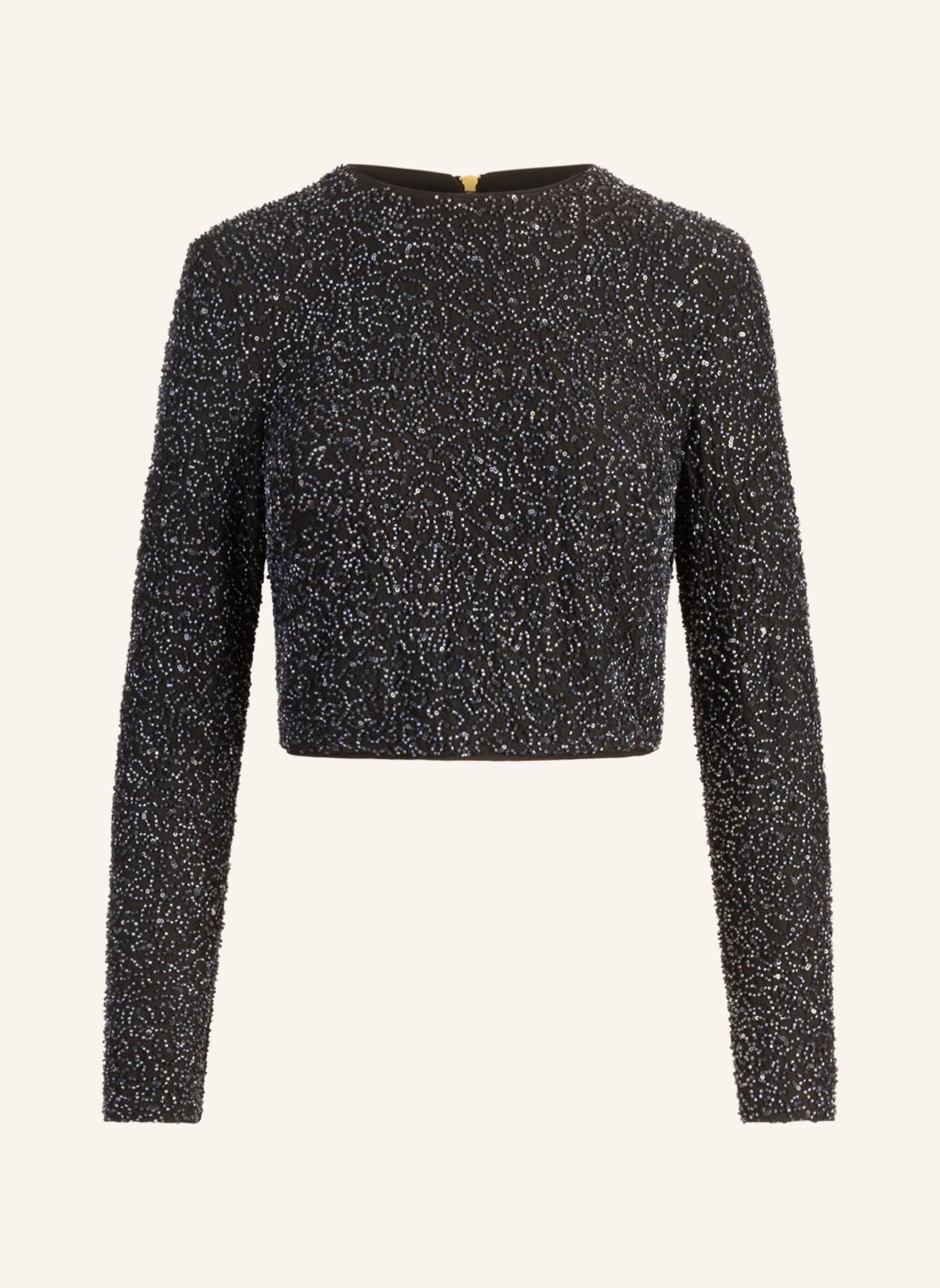 APART Blusenshirt mit Schmuckperlen: SCHWARZ/ DUNKELBLAU