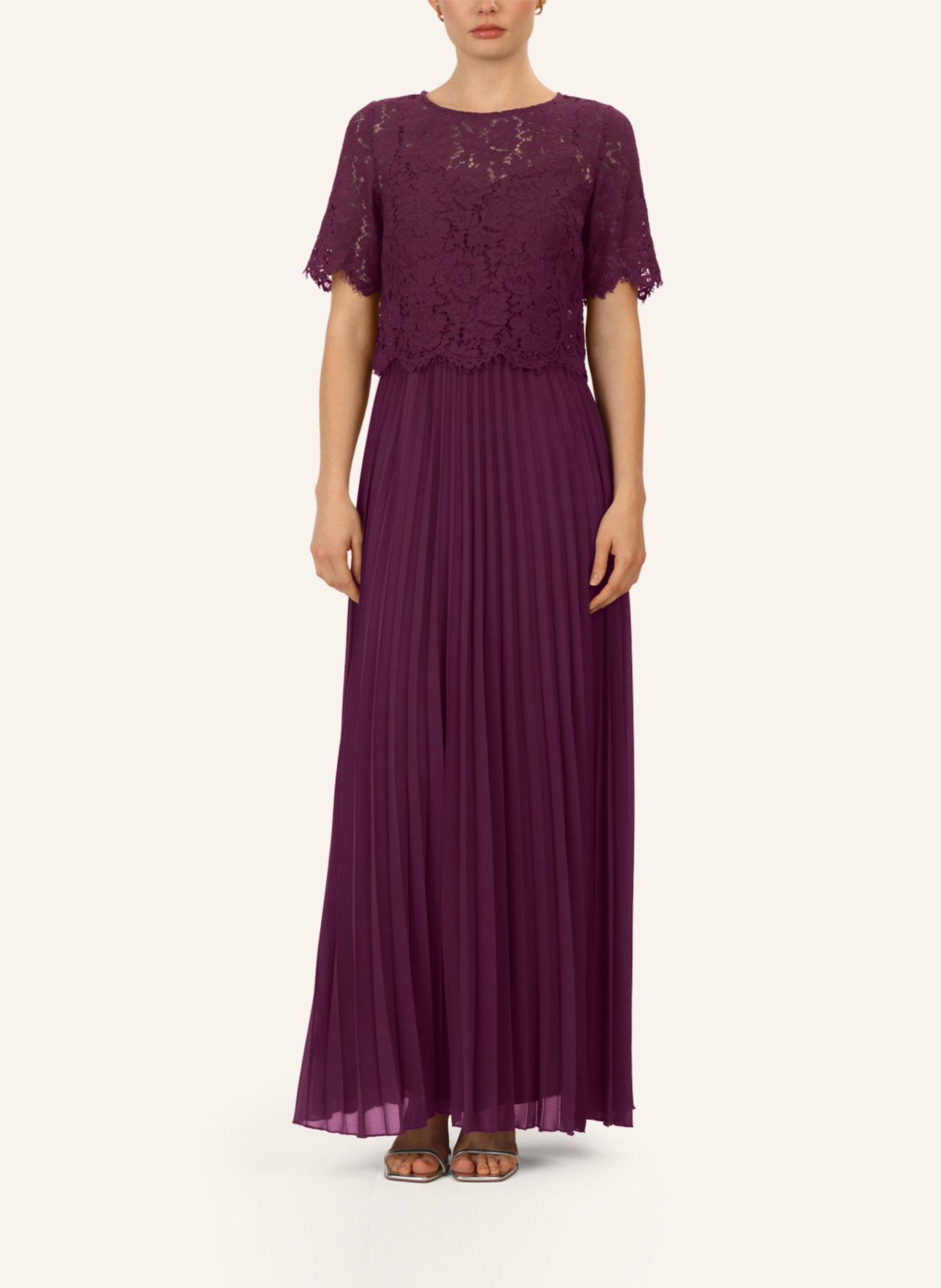 APART Abendkleid mit Spitzenjacke: DUNKELLILA