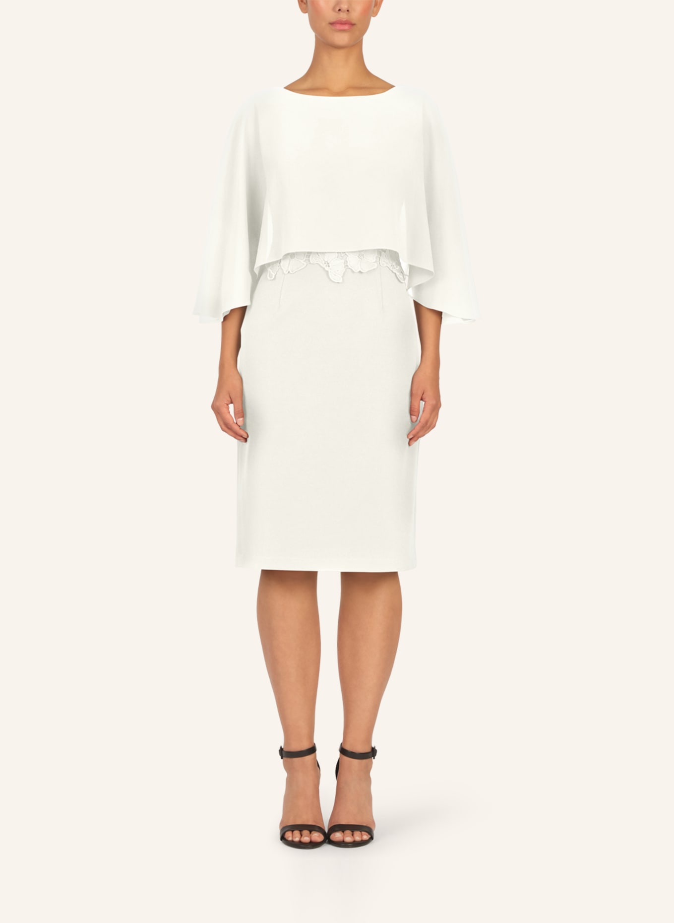 APART Kleid mit Chiffoncape: CREME