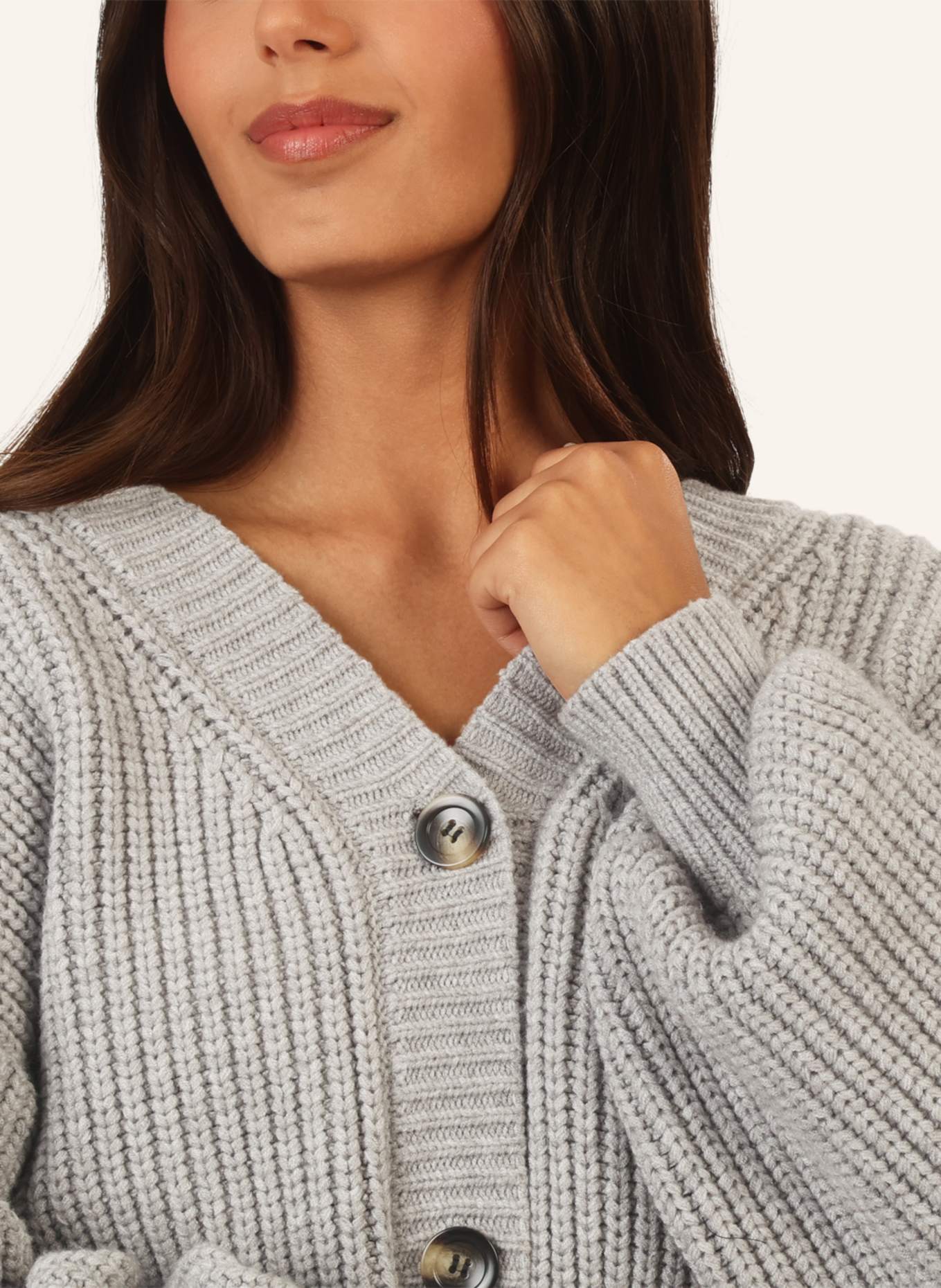 APART Oversized Strickjacke: GRAU