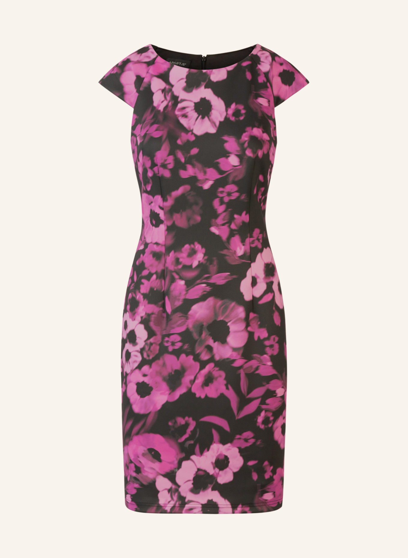 APART Jerseykleid: SCHWARZ/ SILBER