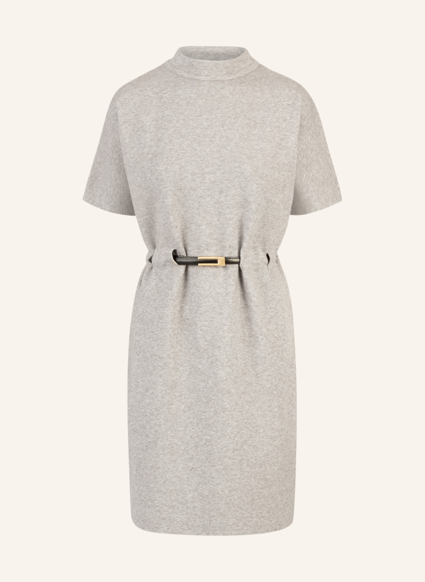 APART Strickkleid mit Gürtel: GRAU