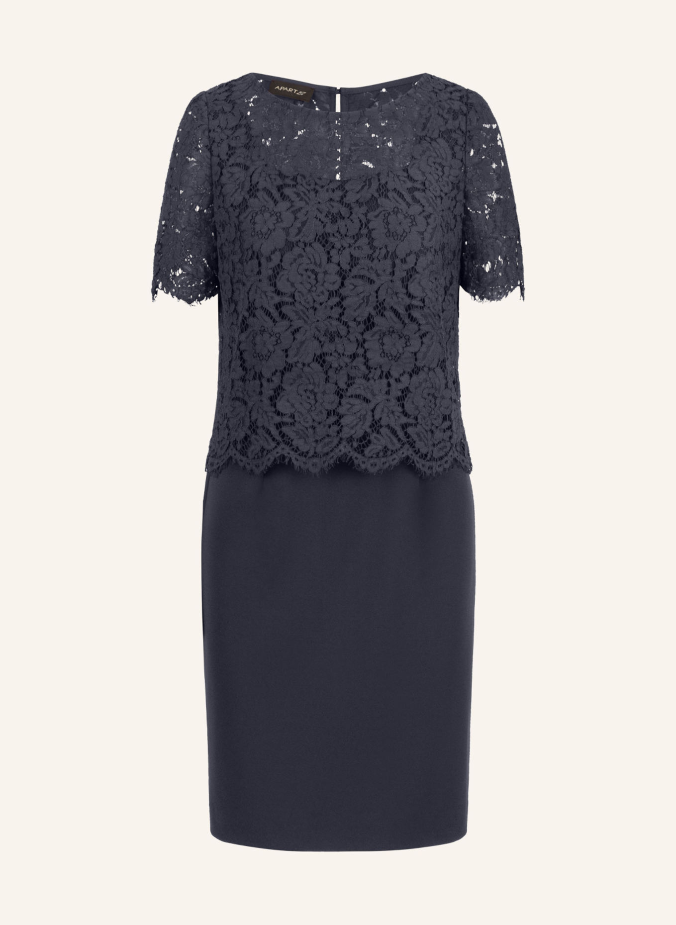 APART Etuikleid mit Spitzenjäckchen: DUNKELBLAU