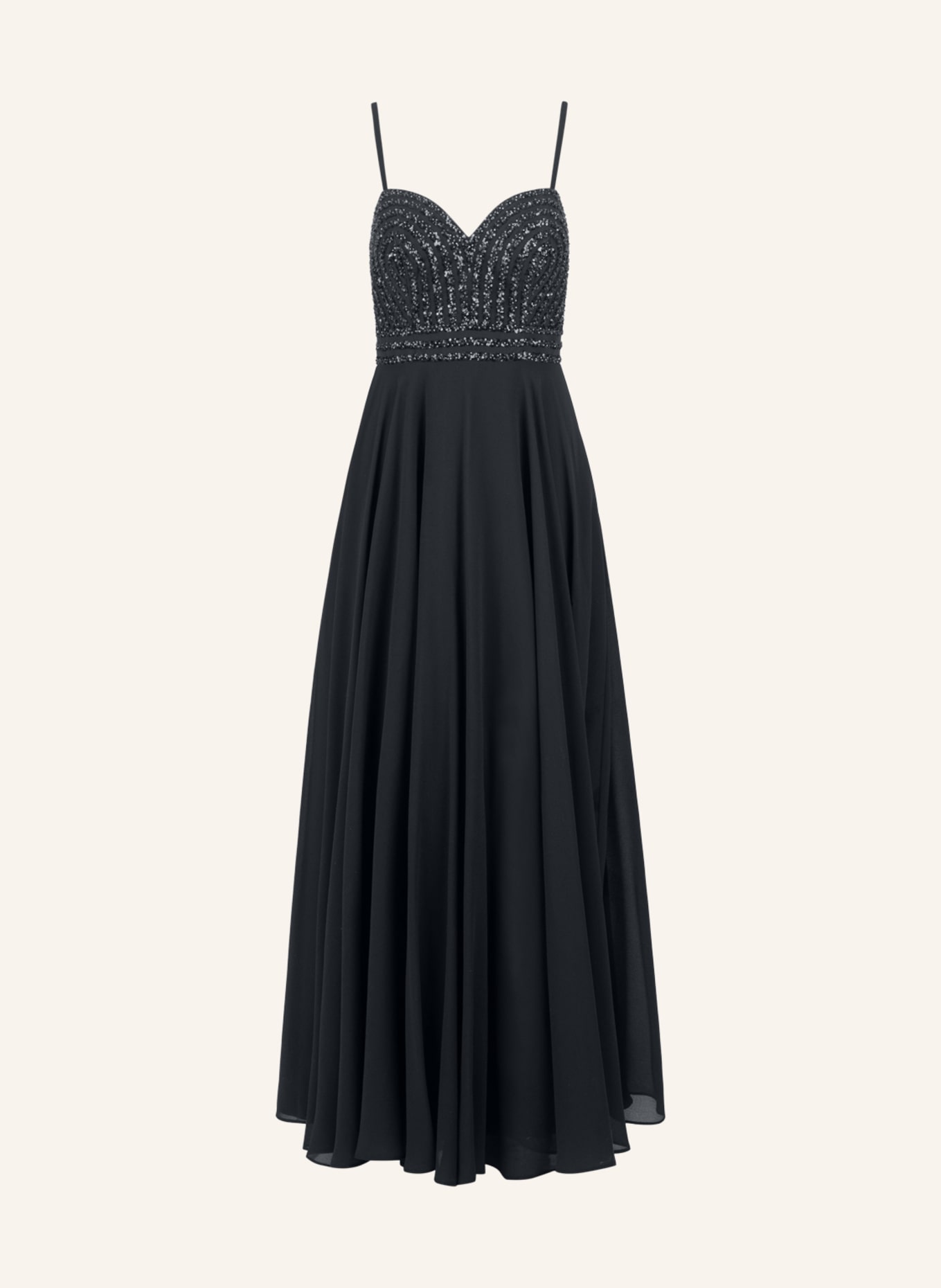 APART Abendkleid mit Pailletten: SCHWARZ