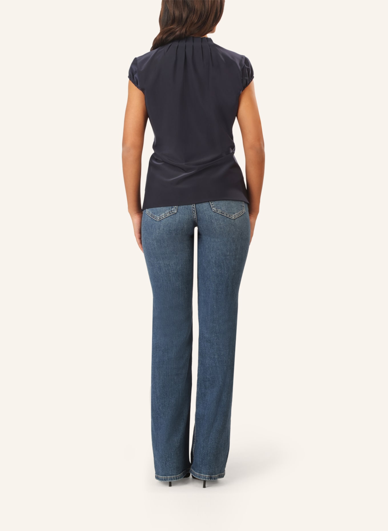 APART Satinbluse: DUNKELBLAU