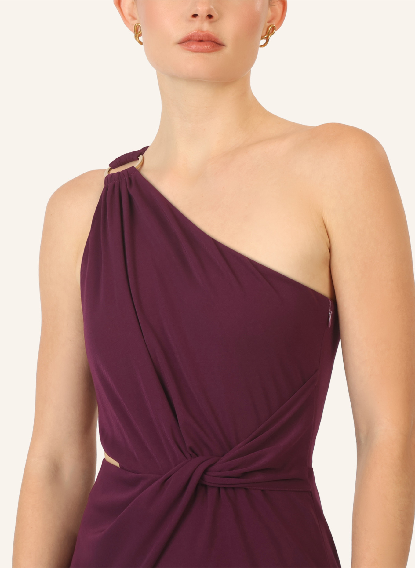 APART One-Shoulder Jerseyoverall: DUNKELLILA