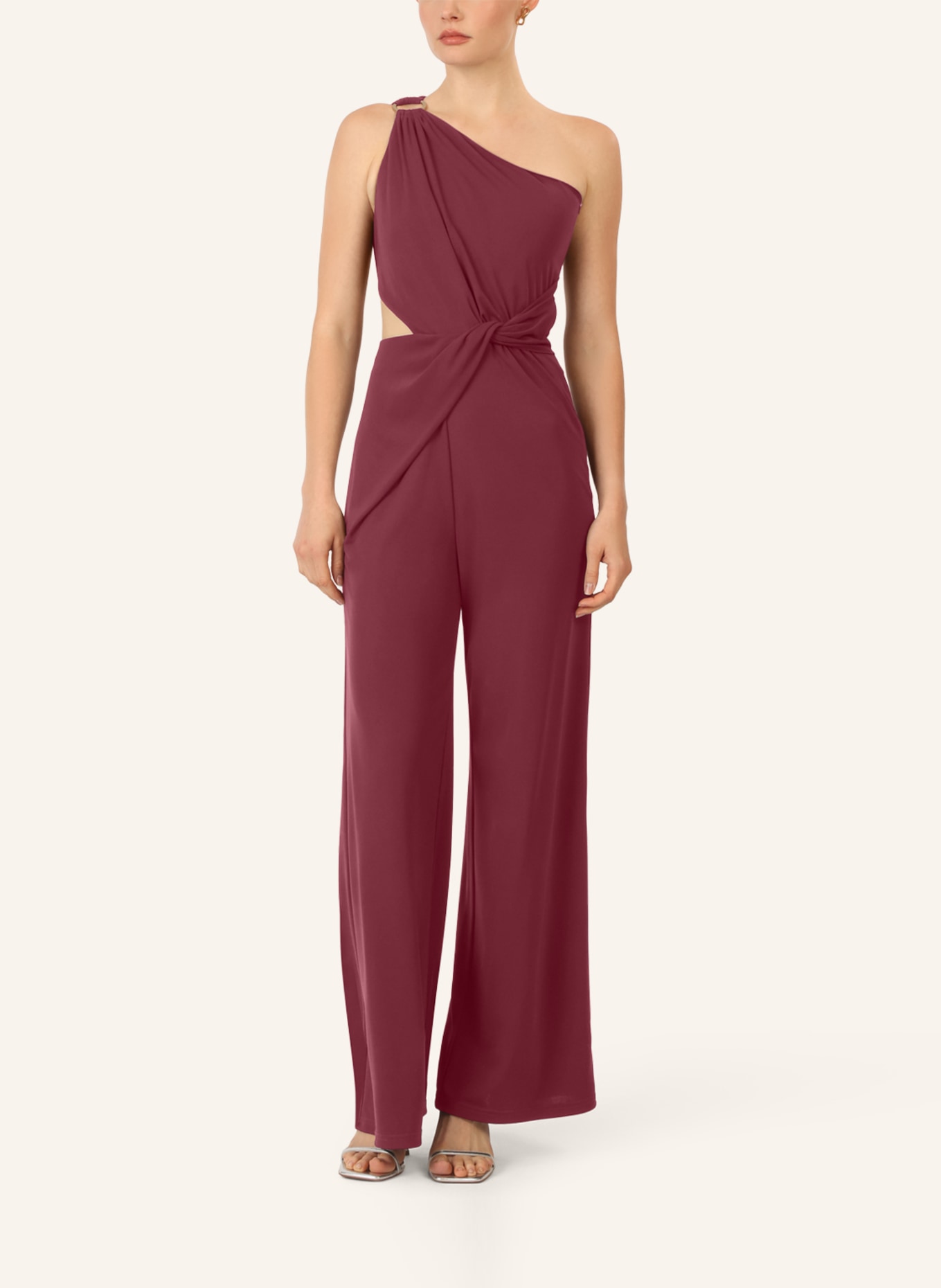 APART One-Shoulder Jerseyoverall: ROT