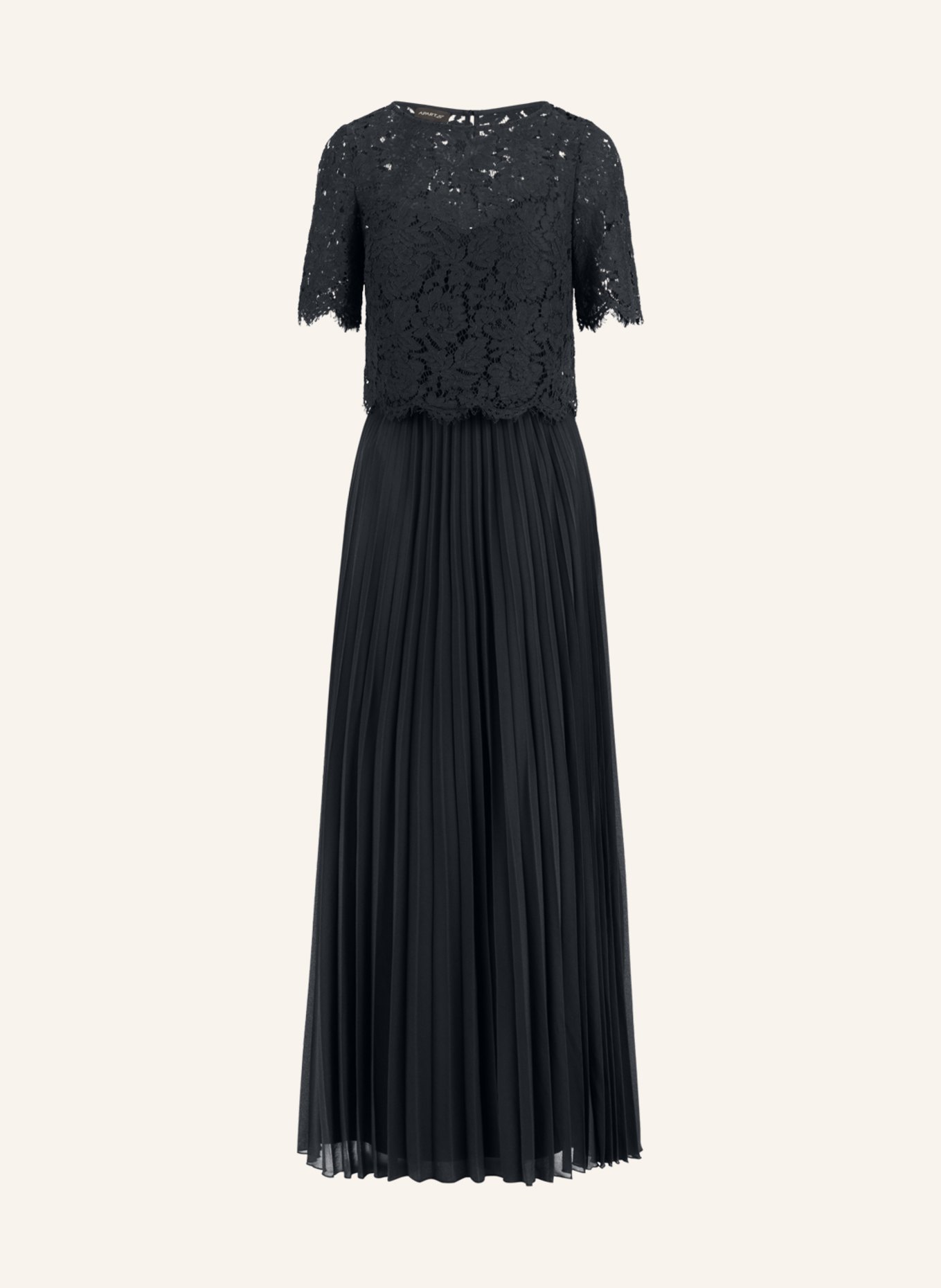 APART Abendkleid mit Spitzenjacke: SCHWARZ