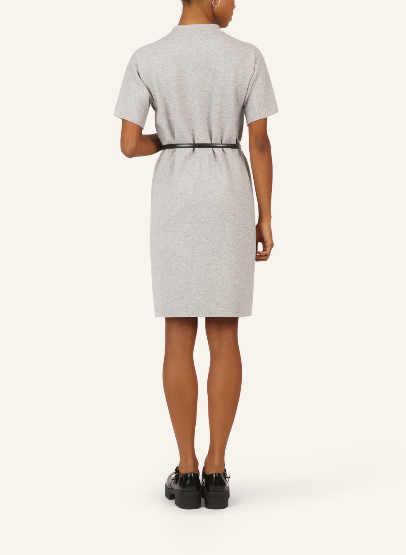 APART Strickkleid mit Gürtel: GRAU