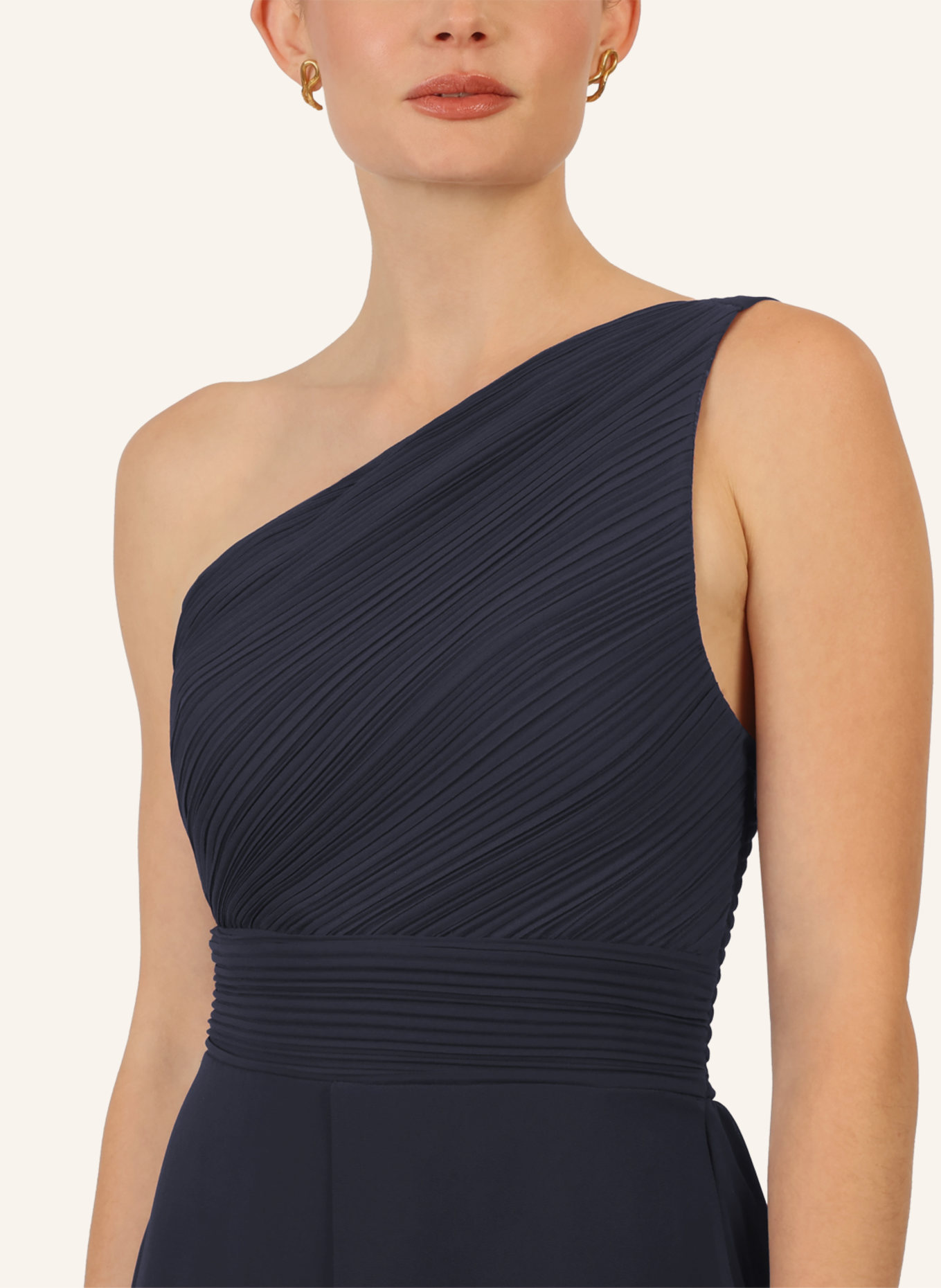 APART Abendkleid mit Plissees: DUNKELBLAU