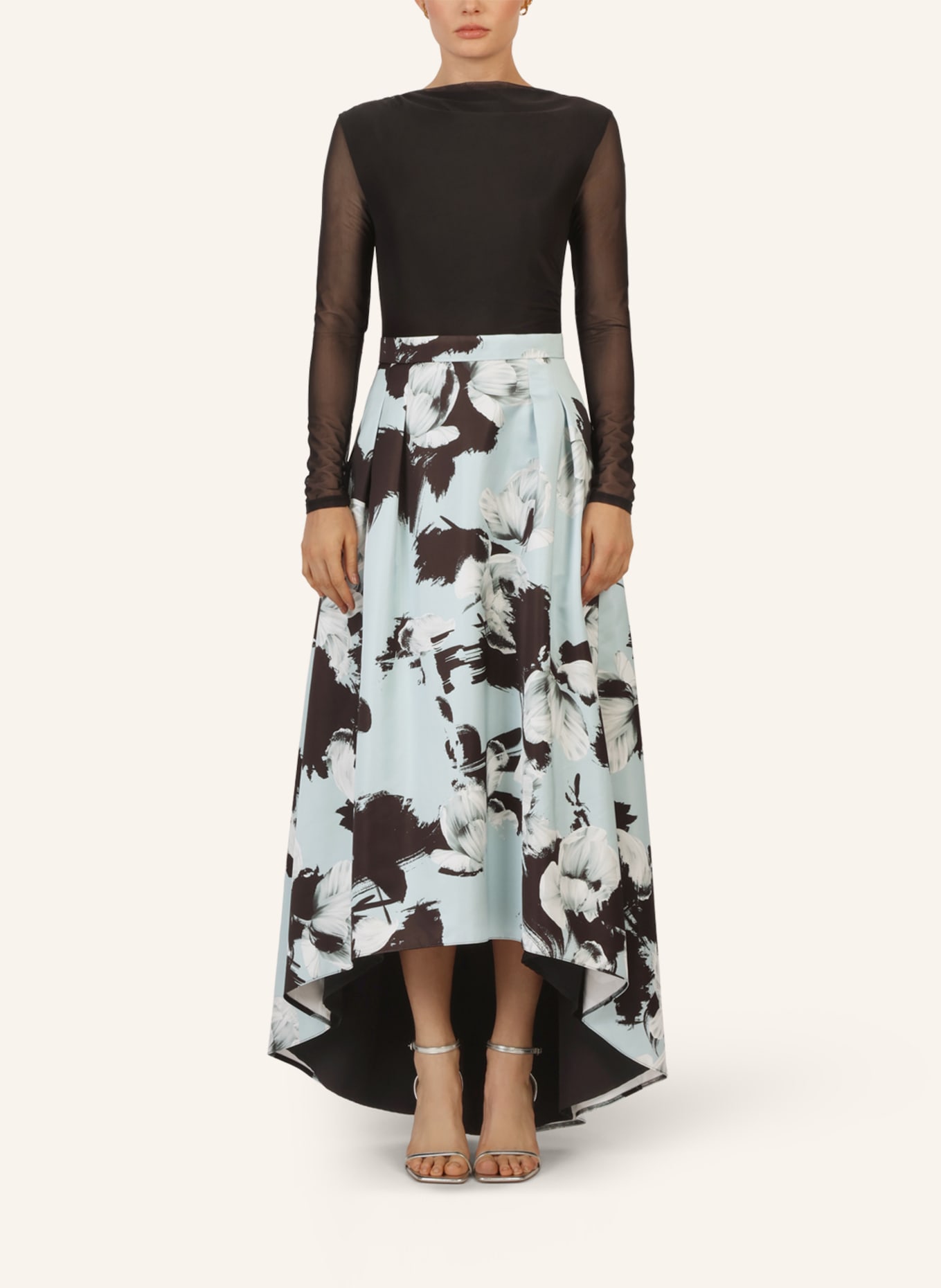 APART Abendkleid: SCHWARZ/ SILBER