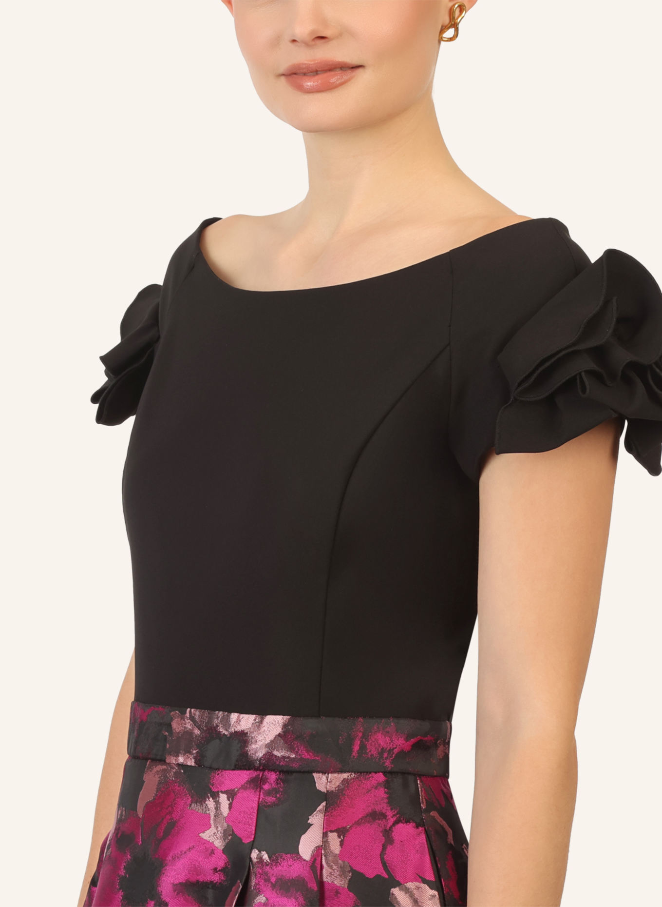 APART Abendkleid: SCHWARZ/ SILBER