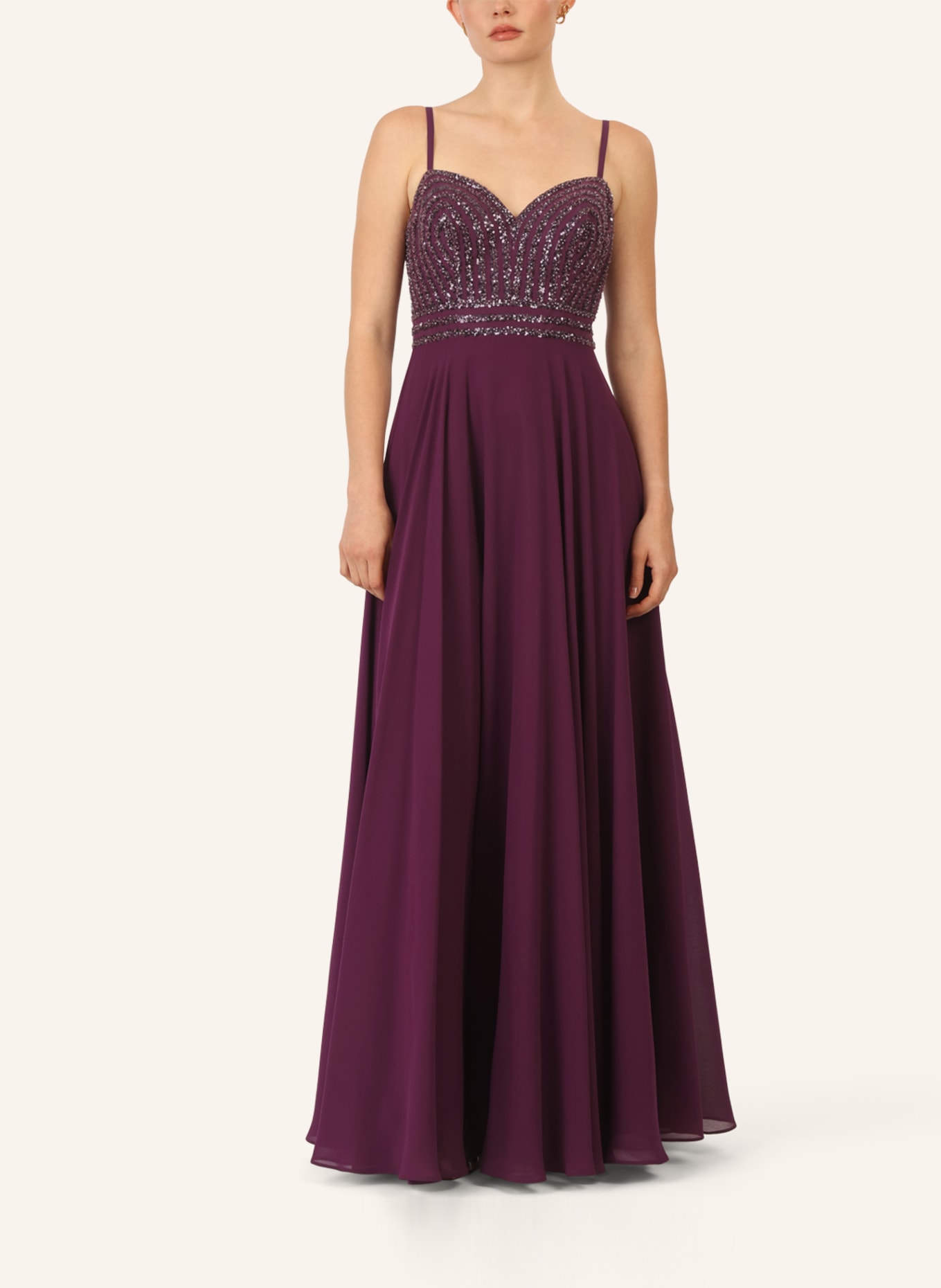 APART Abendkleid mit Pailletten: DUNKELLILA
