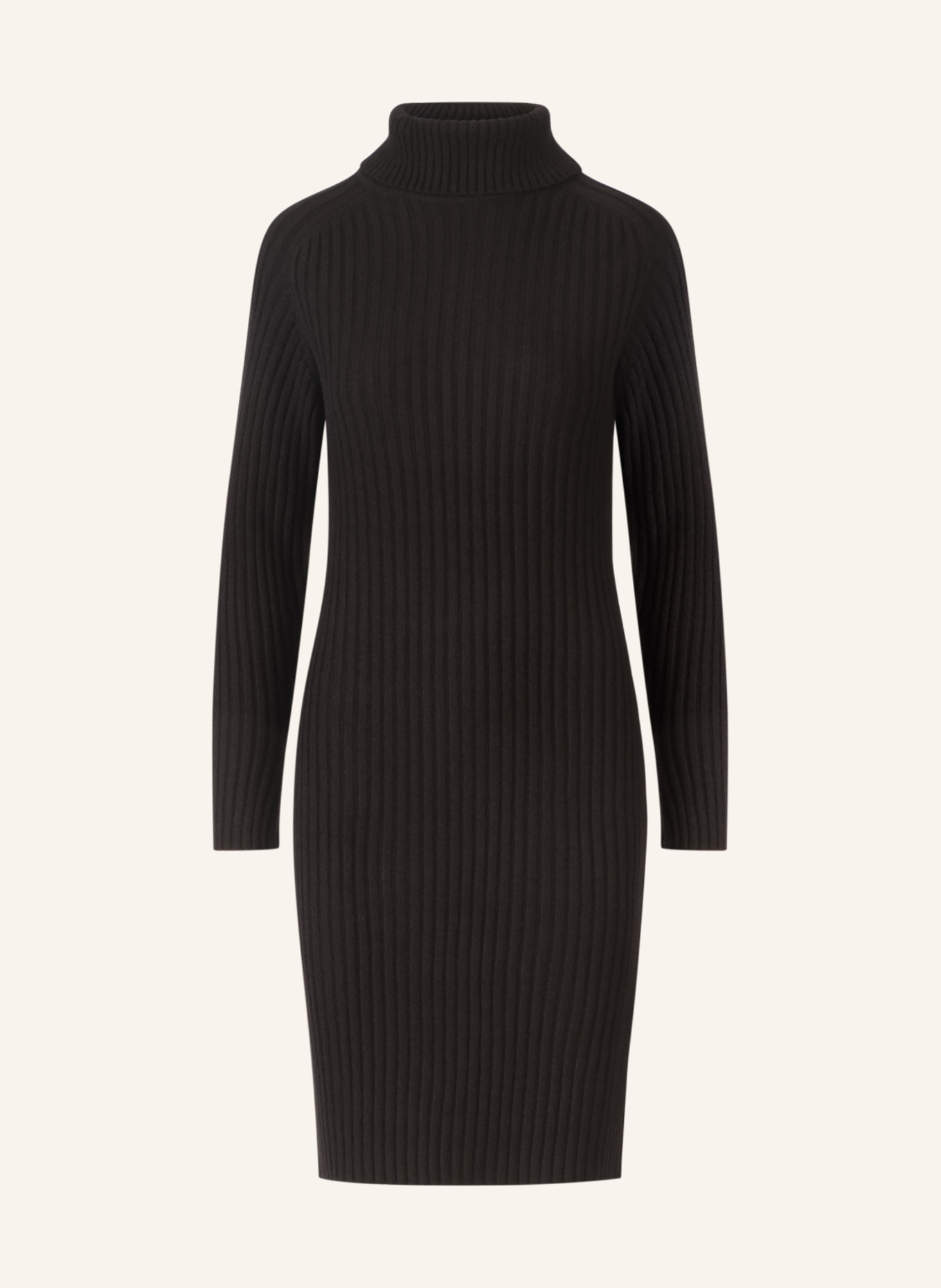 APART Rippenstrickkleid: SCHWARZ