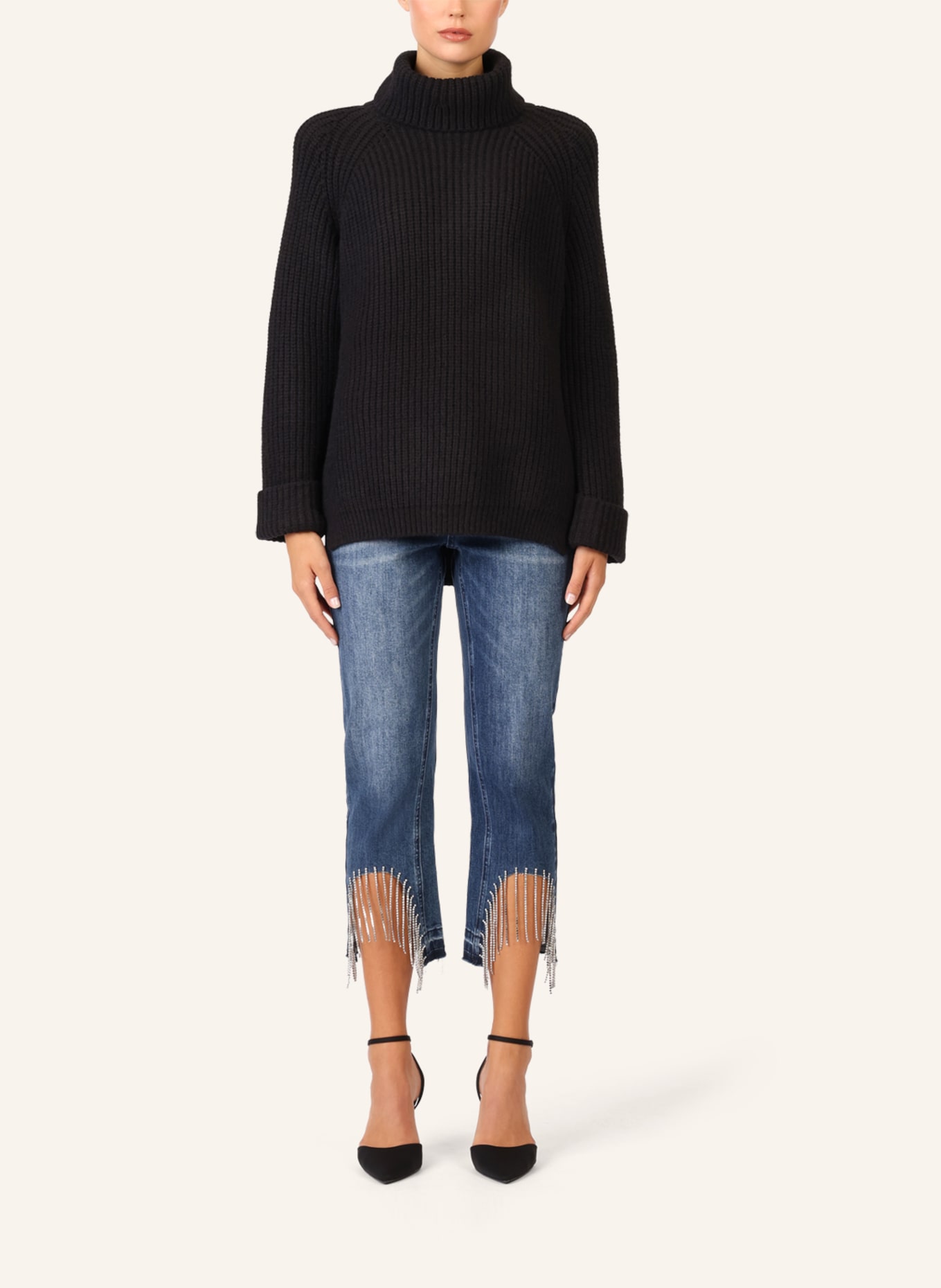 APART Oversized Pullover: SCHWARZ