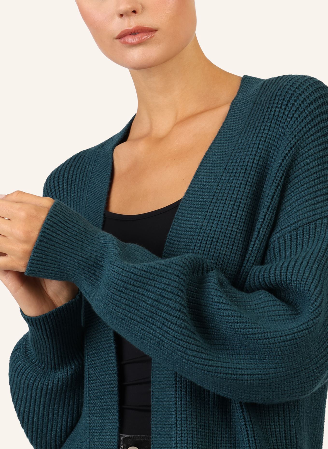 APART Lange Strickjacke: DUNKELGRÜN