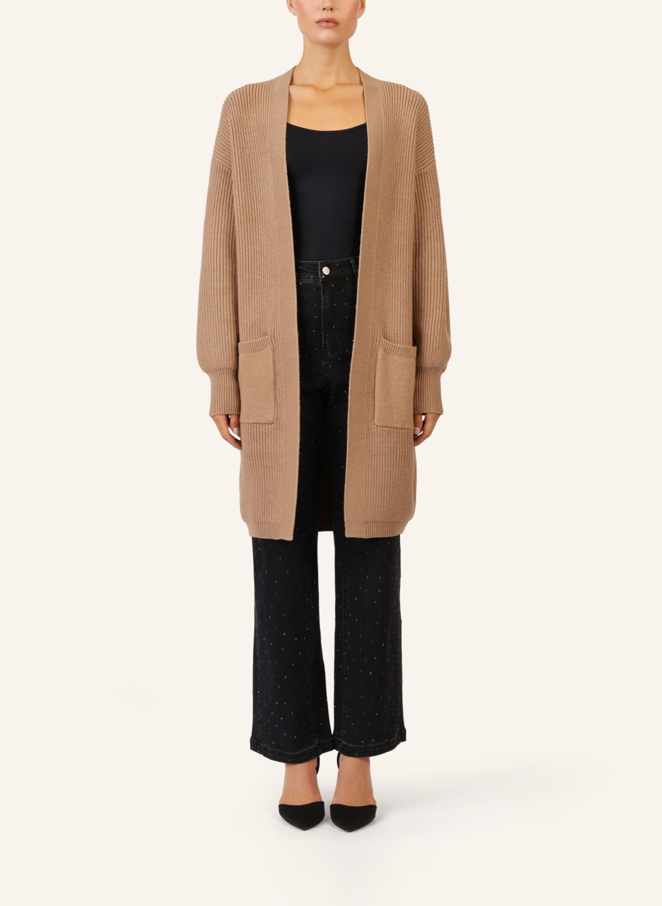 APART Lange Strickjacke: CAMEL