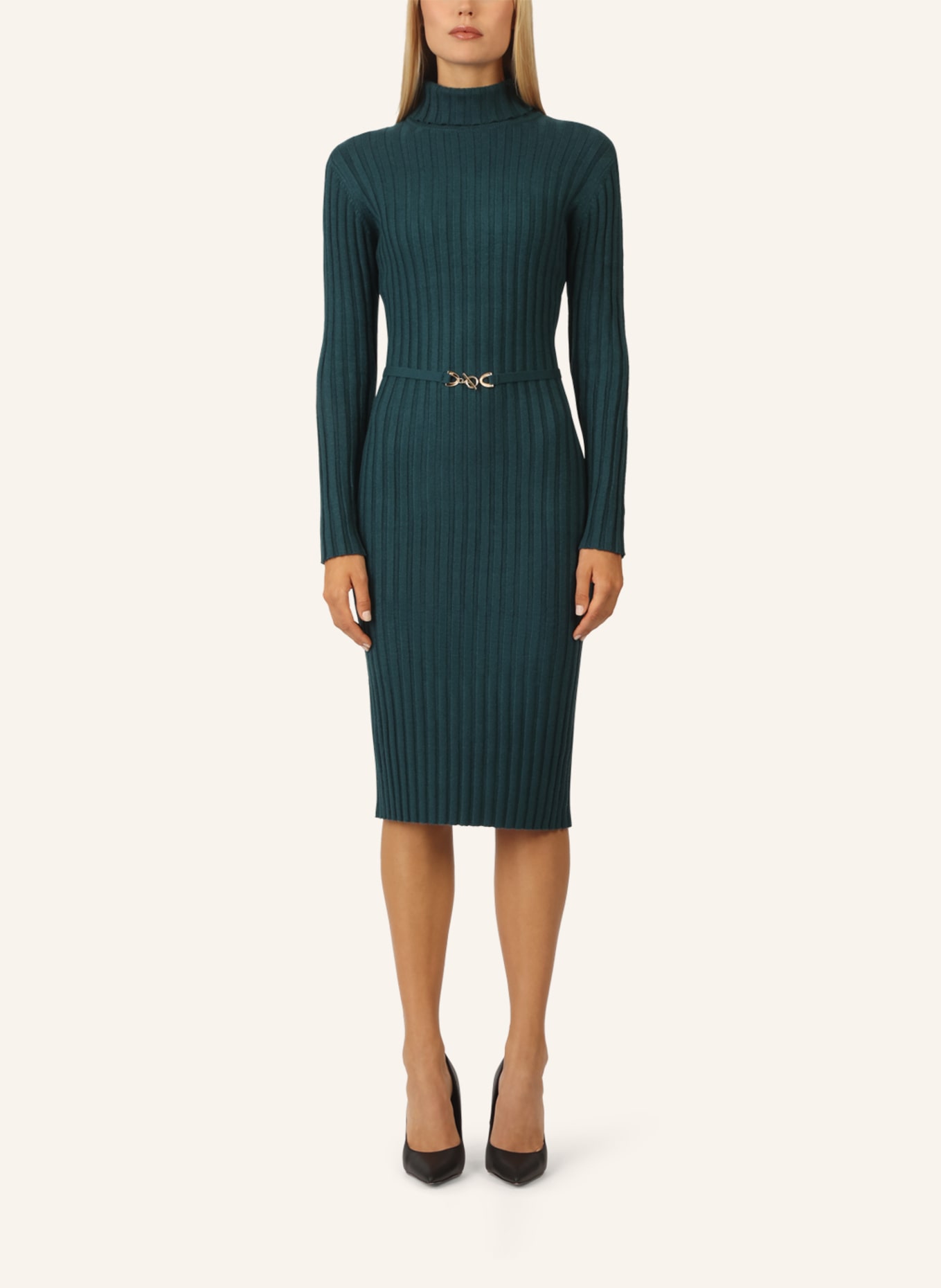 APART Midistrickkleid: DUNKELGRÜN