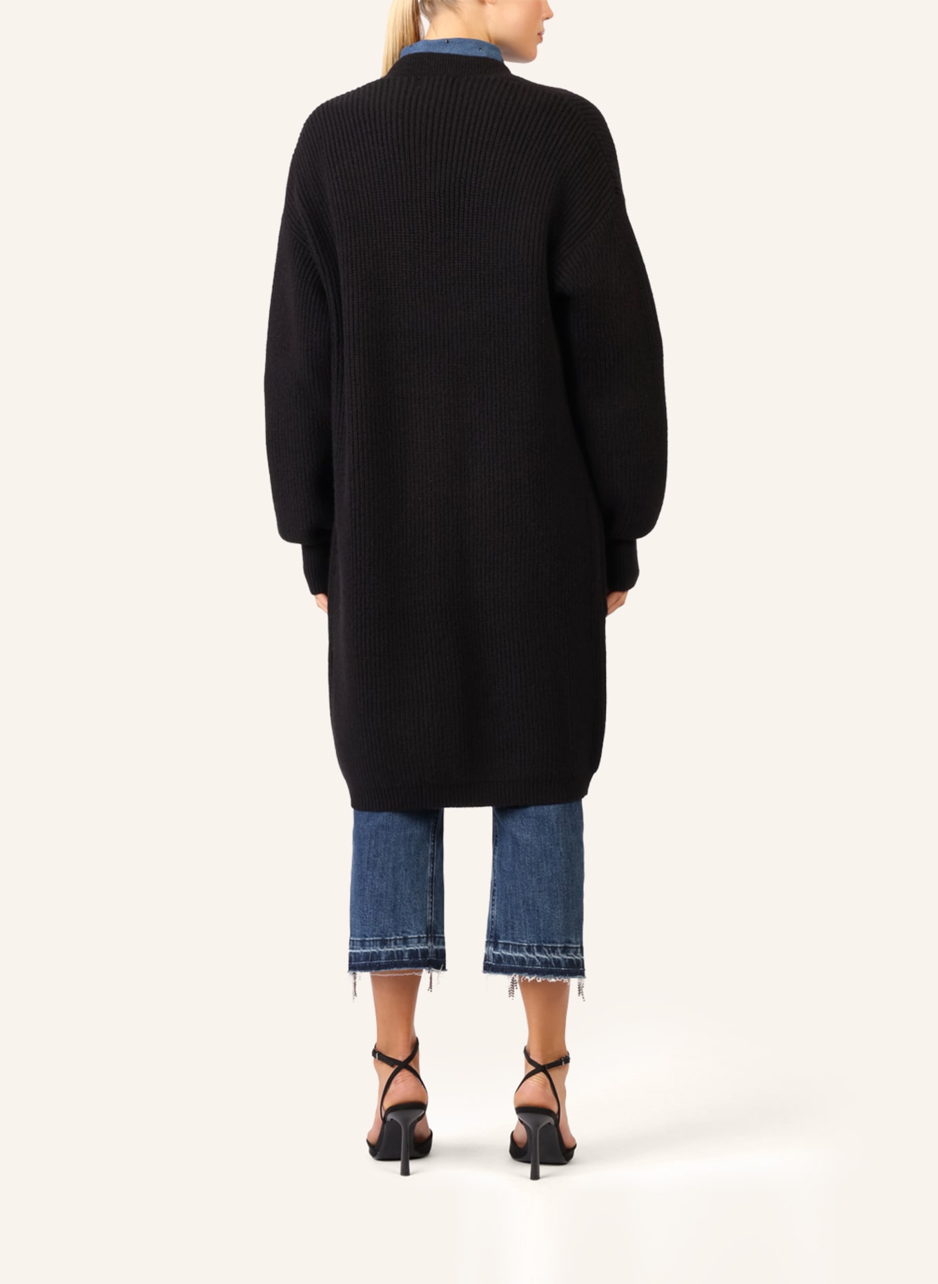 APART Lange Strickjacke: SCHWARZ