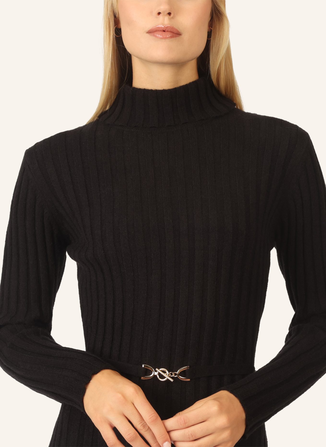 APART Midistrickkleid: SCHWARZ