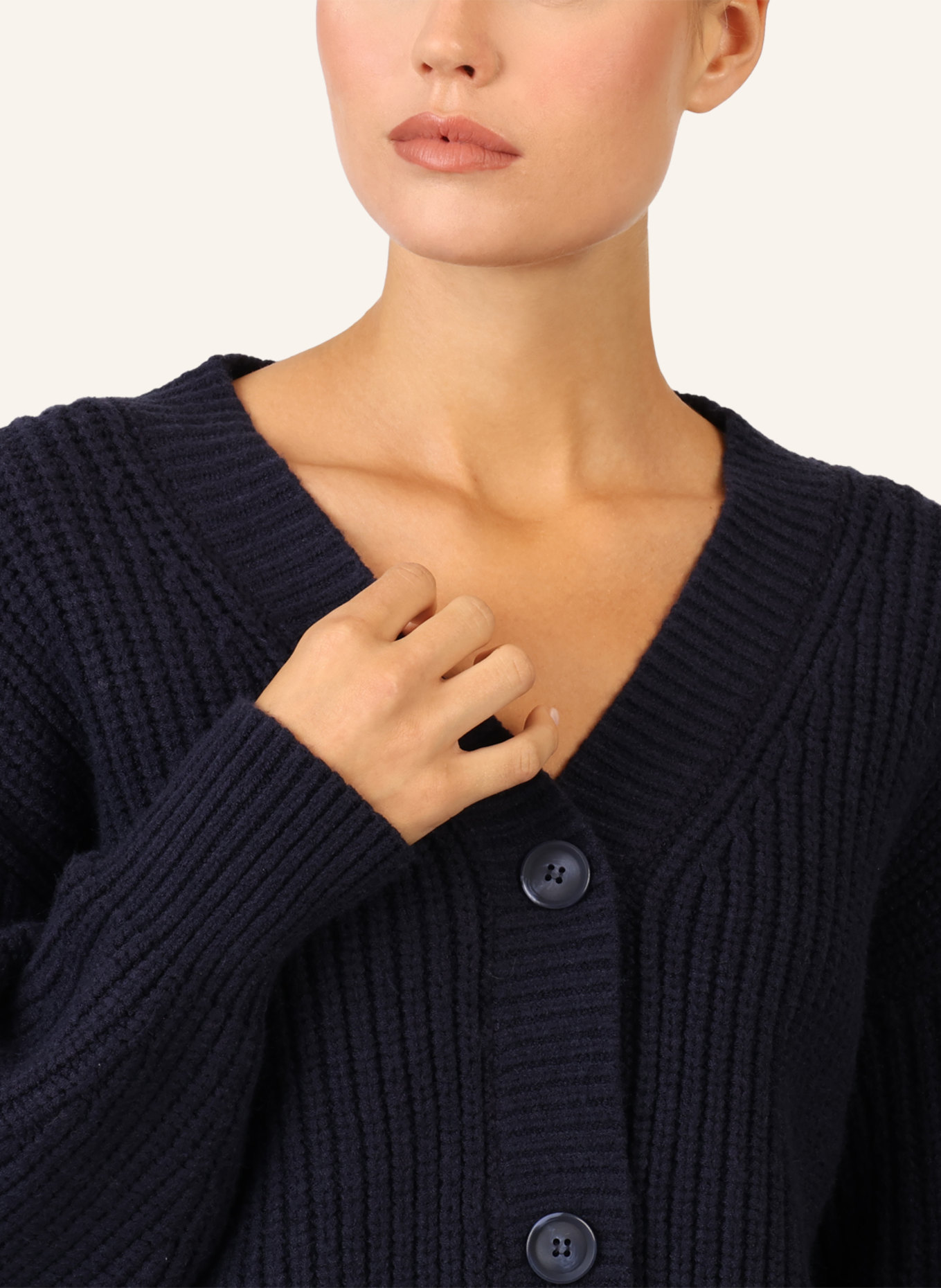 APART Oversized Strickjacke: DUNKELBLAU