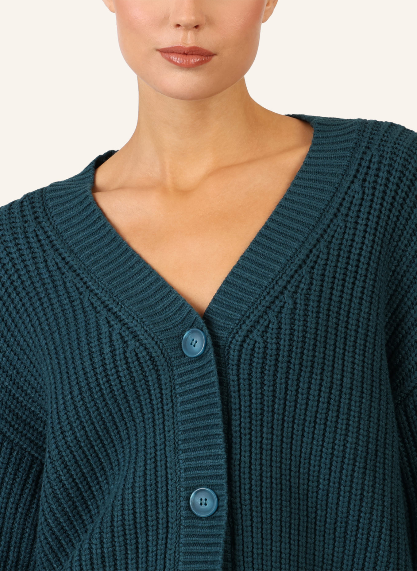 APART Oversized Strickjacke: DUNKELGRÜN